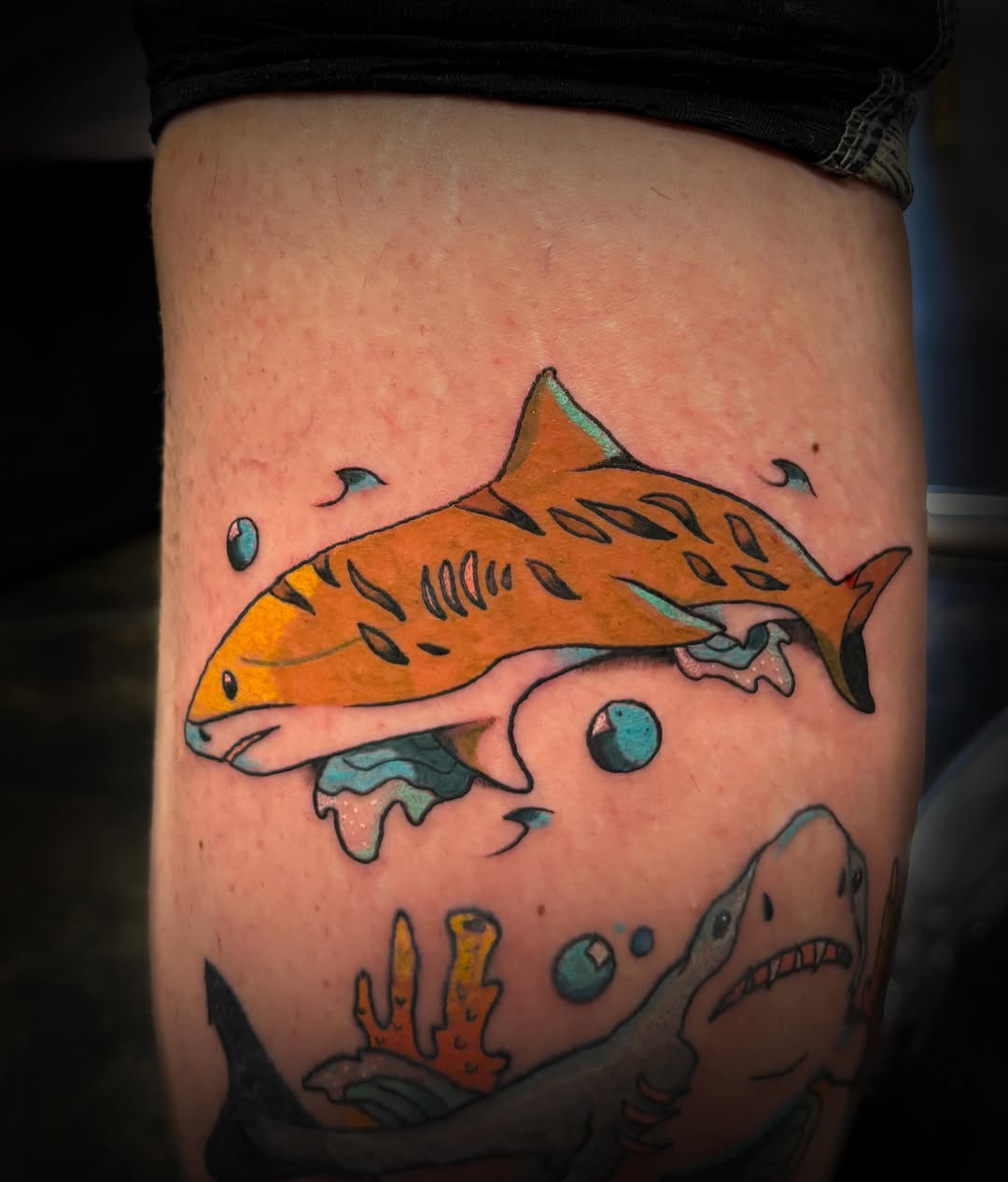Fish American traditional tattoo on the thigh by ๐ฎ๐๐๐๐๐๐ ๐ฝ๐๐ โ
