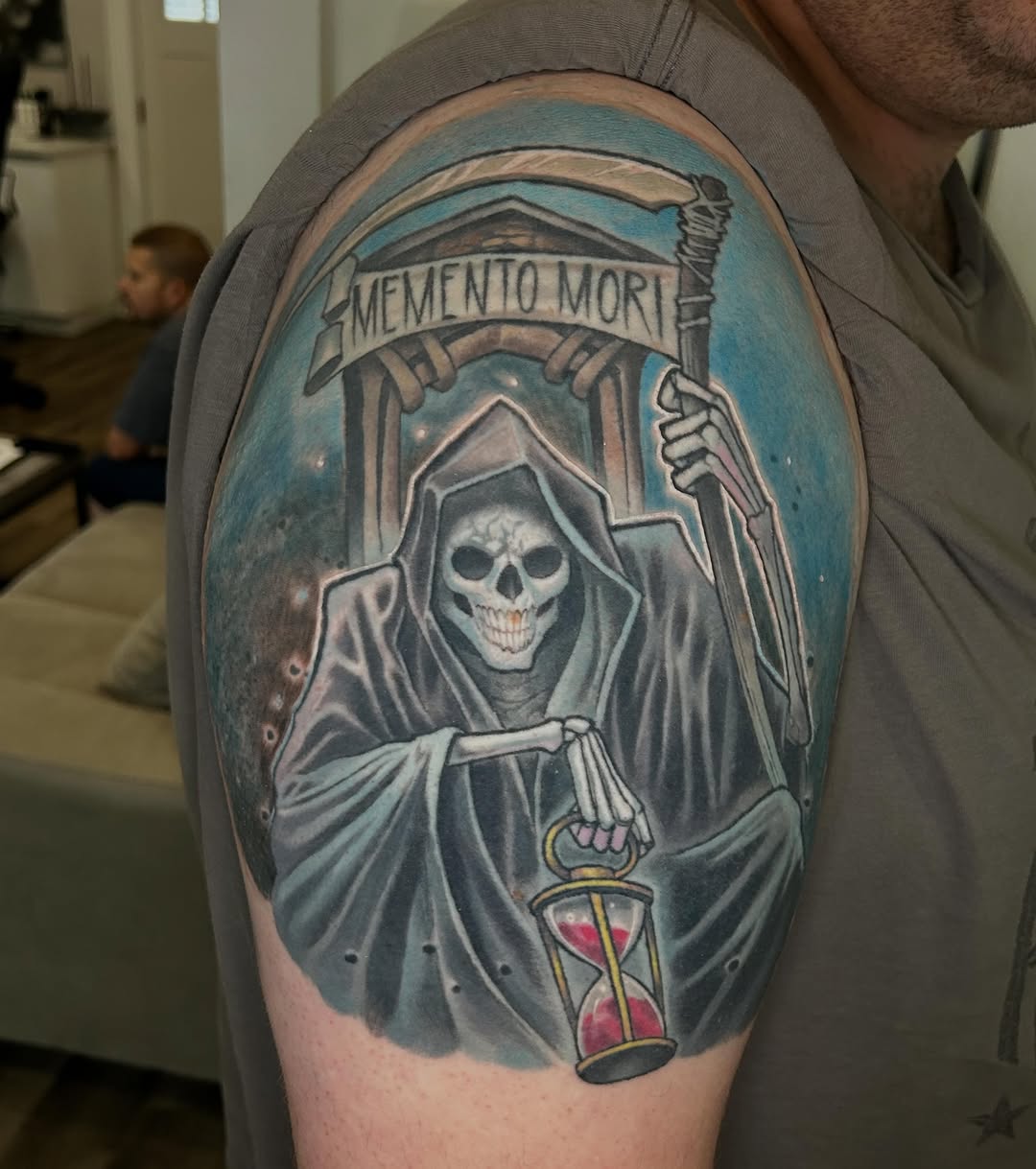 Tattoo by @marvinsilvatattoo — dark_realism, trash_polka