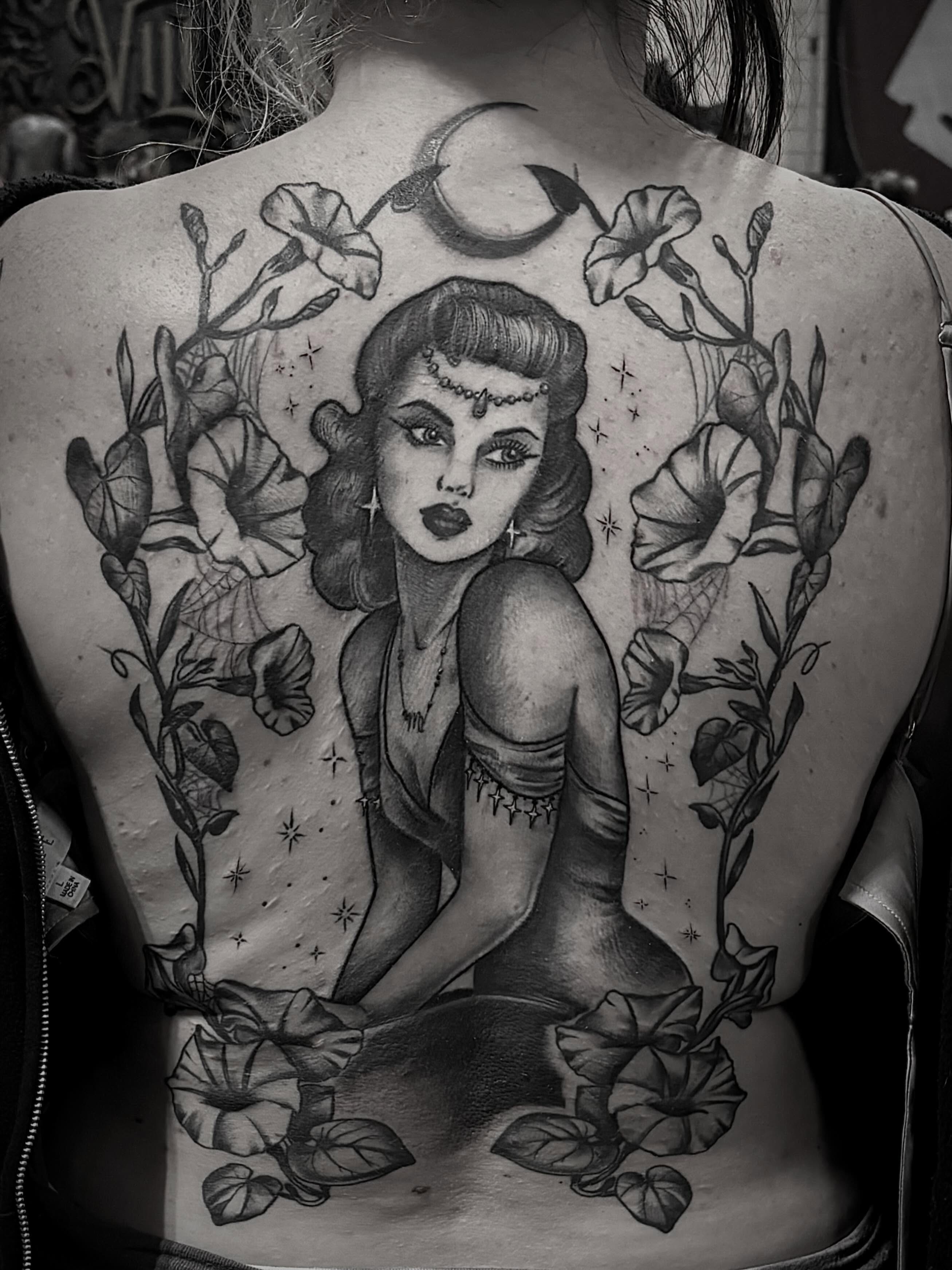 Tattoo by @hannah_thehammer_tattoos — black_and_grey, realism