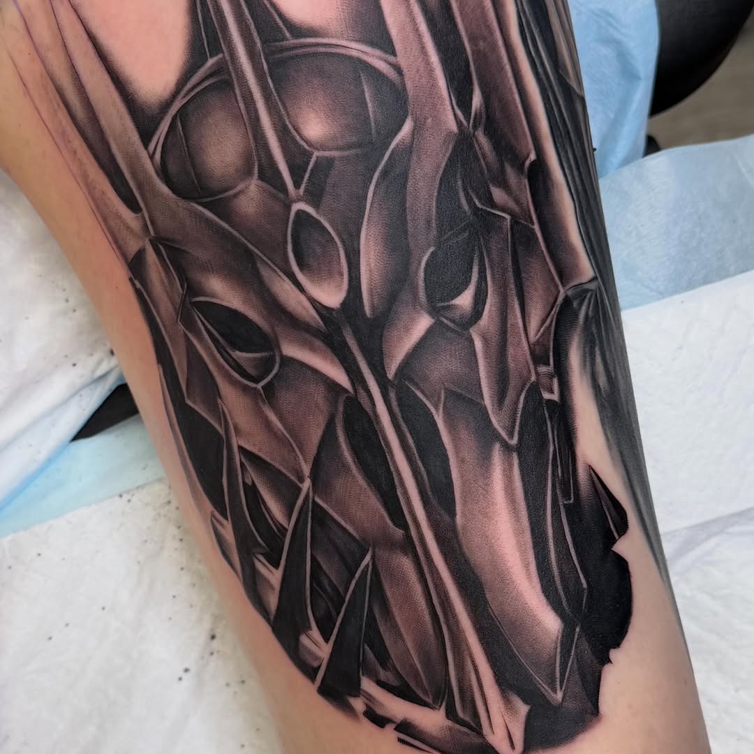 Tattoo by @kolton_tattoos — realism, black_and_grey