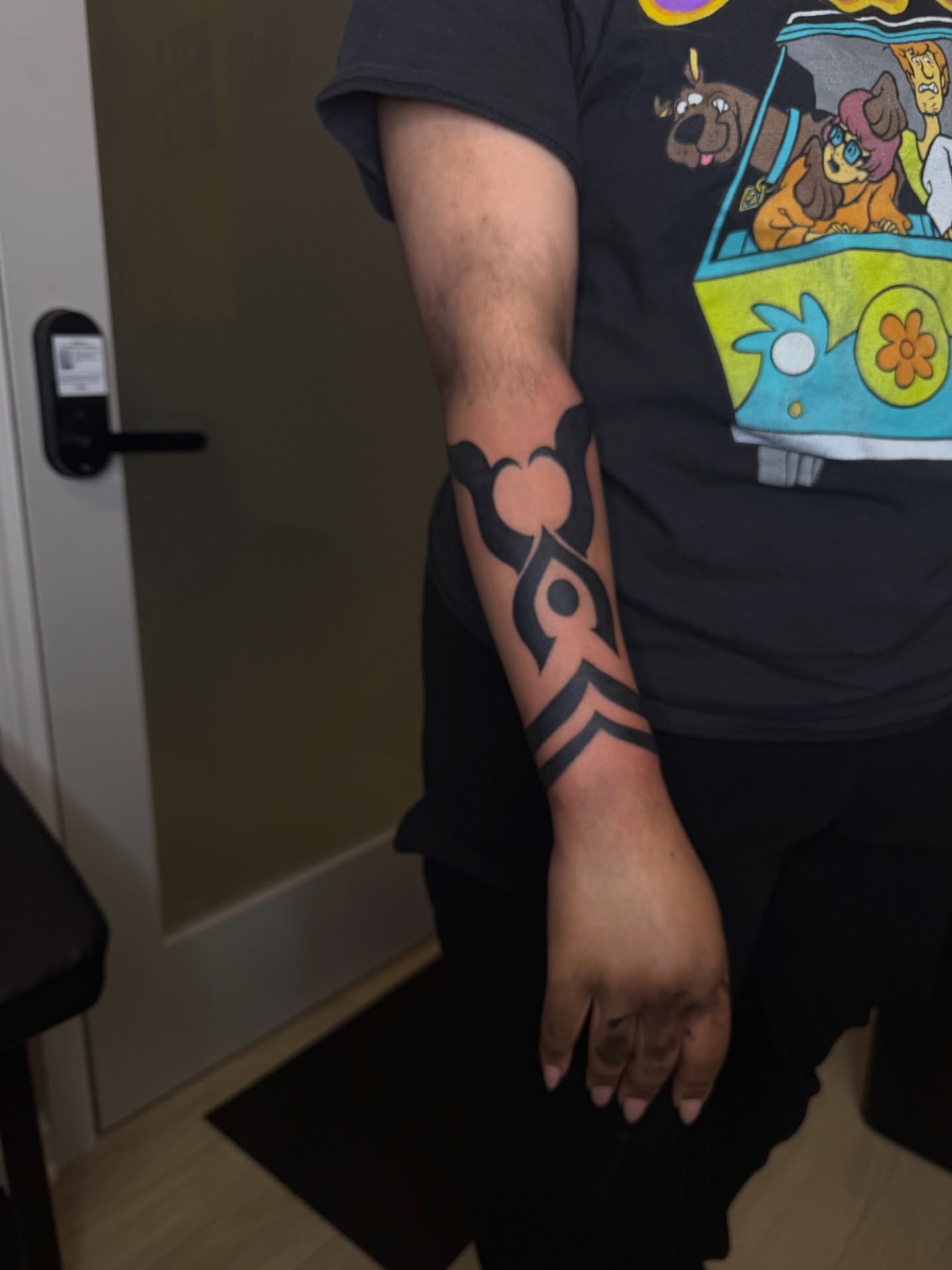 Heart with tribal elements tribal tattoo on the forearm by Room 707 Tattoo 🍰🍓