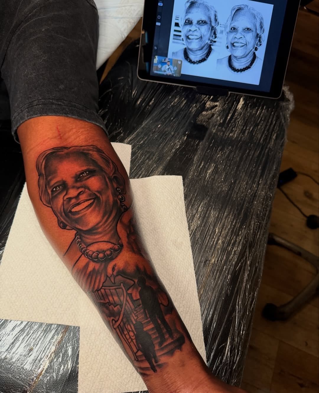 Realism tattoo on the forearm by Terrence jones