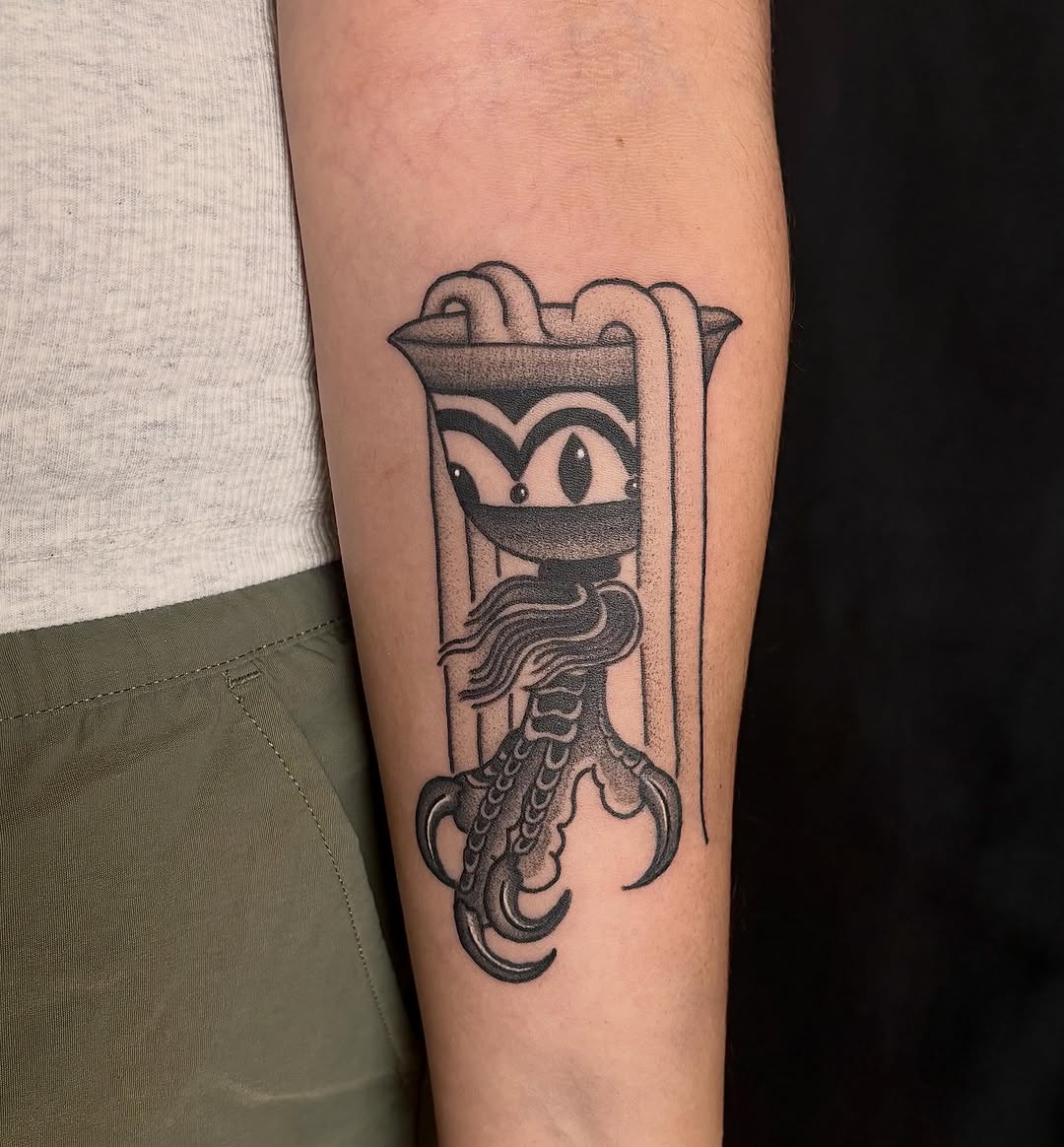 Tattoo by @aliendavetattoos — black_and_grey, neo_traditional