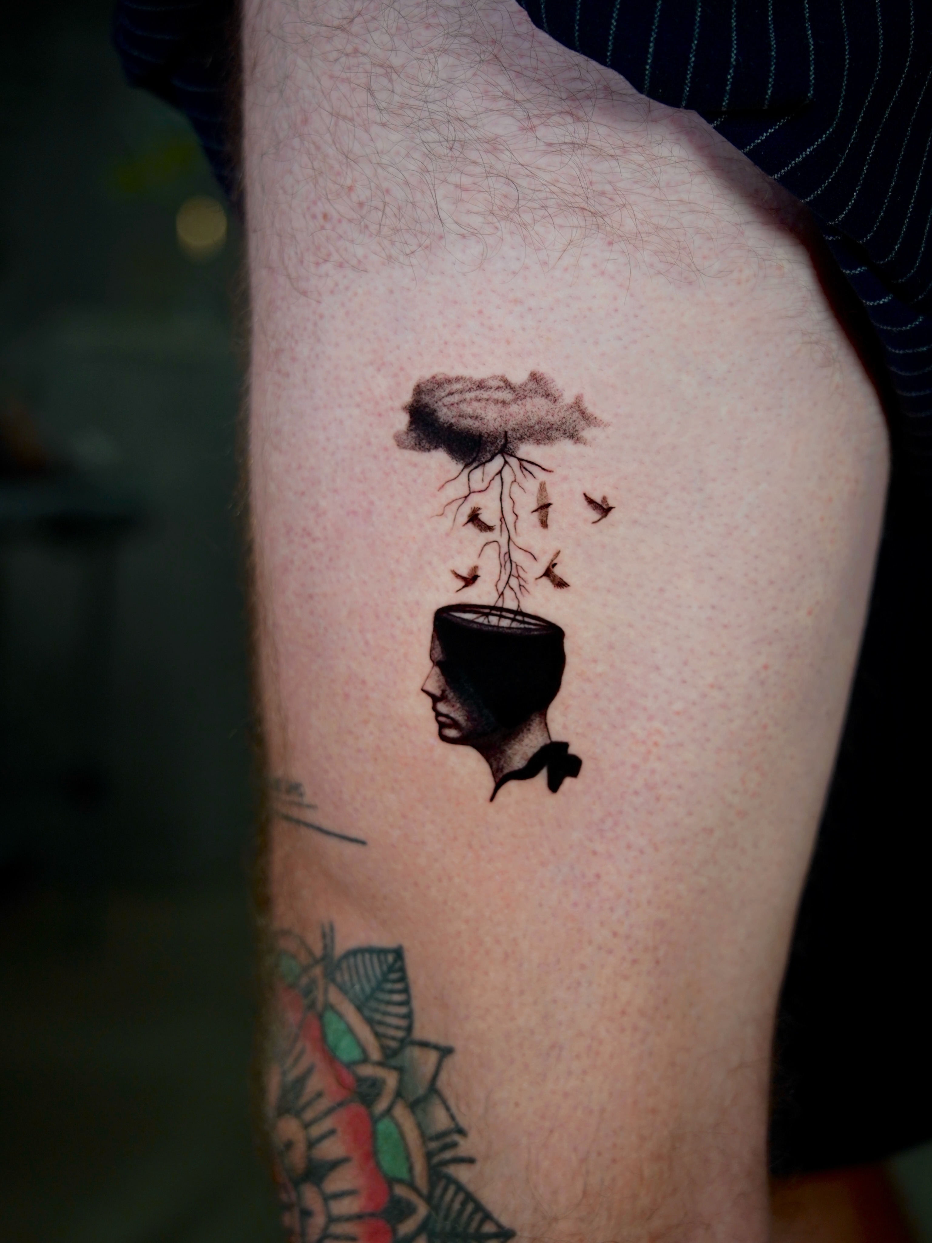 Tattoo by @metinkaraatli — dotwork, black_and_grey
