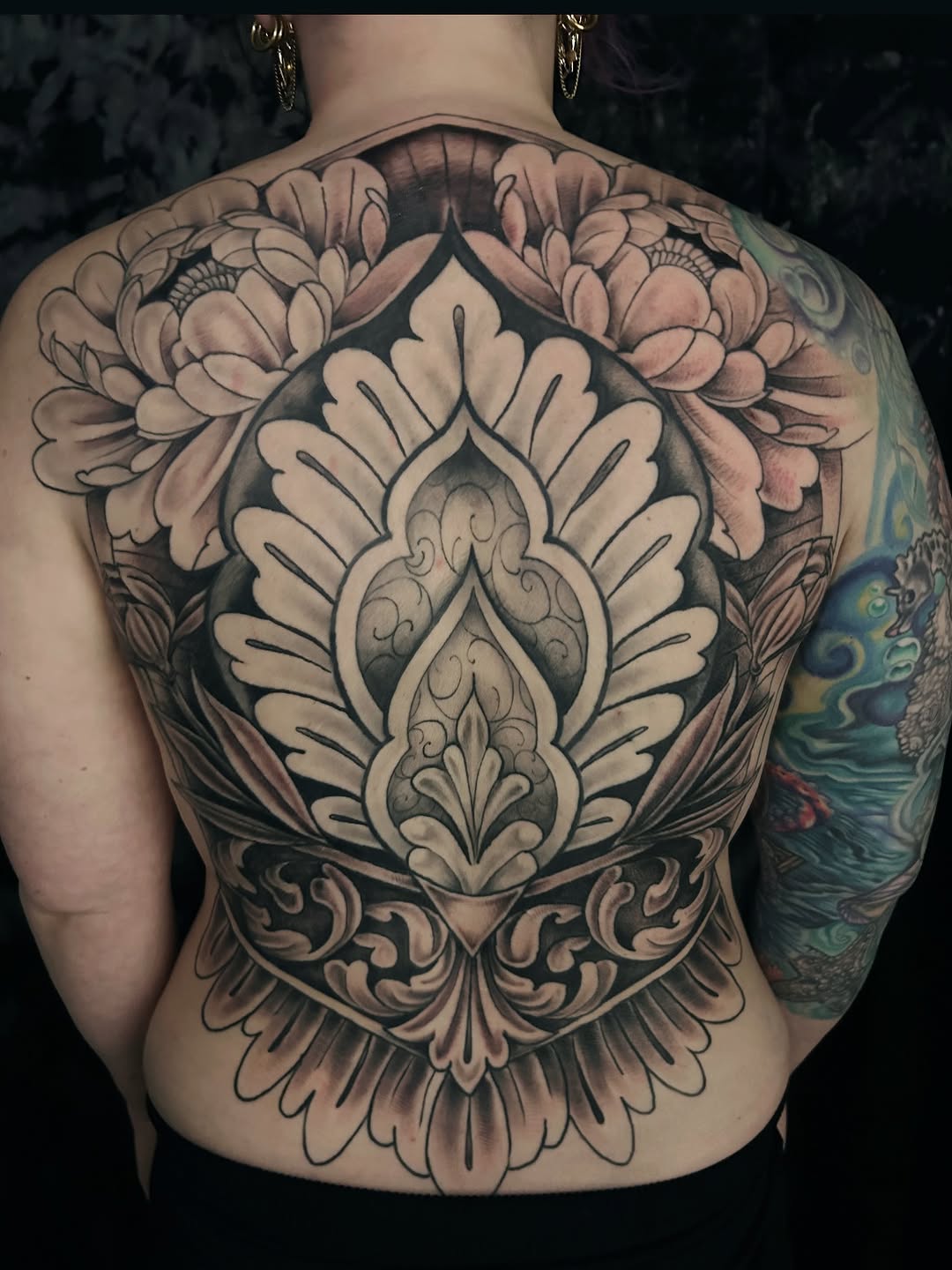Tattoo by @misstrish777 — black_and_grey, ornamental