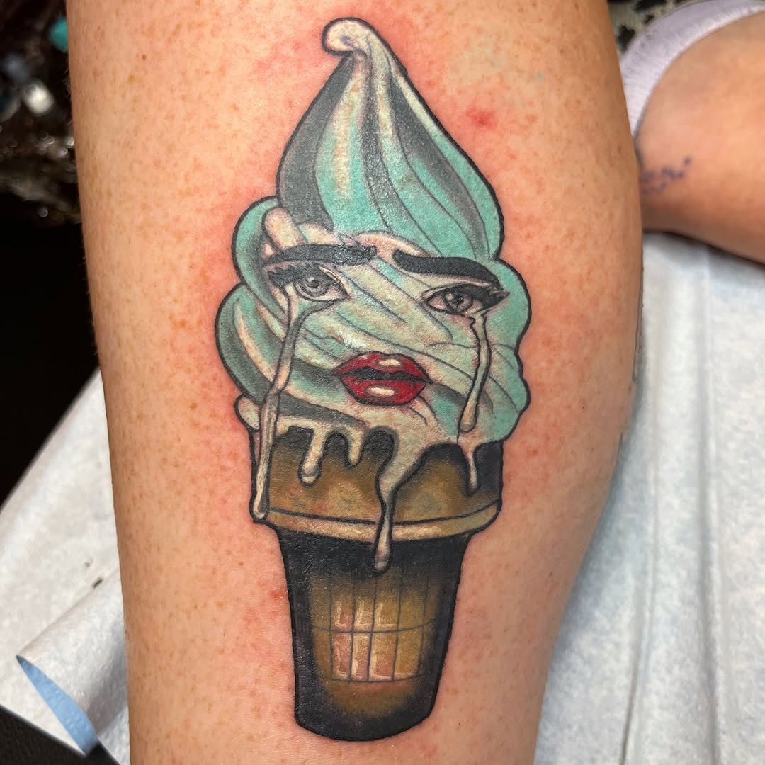 Tattoo by @monstermishtattoos — surrealism, new_school