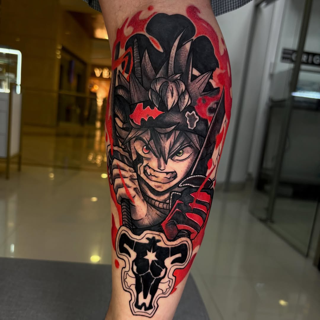 Tattoo by @tovarbeink — anime, dotwork