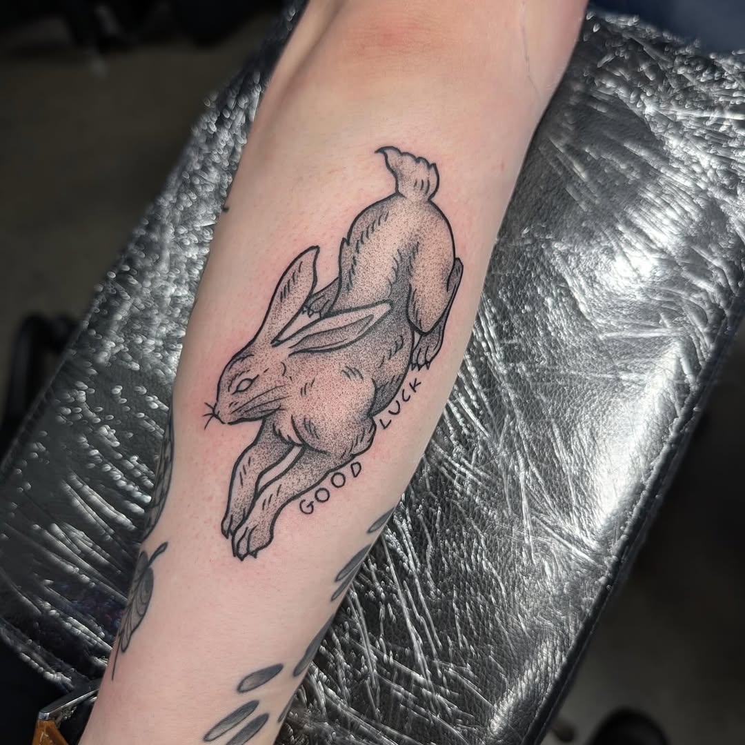 Tattoo by @heathstudiosandtattoo — dotwork, lettering_script