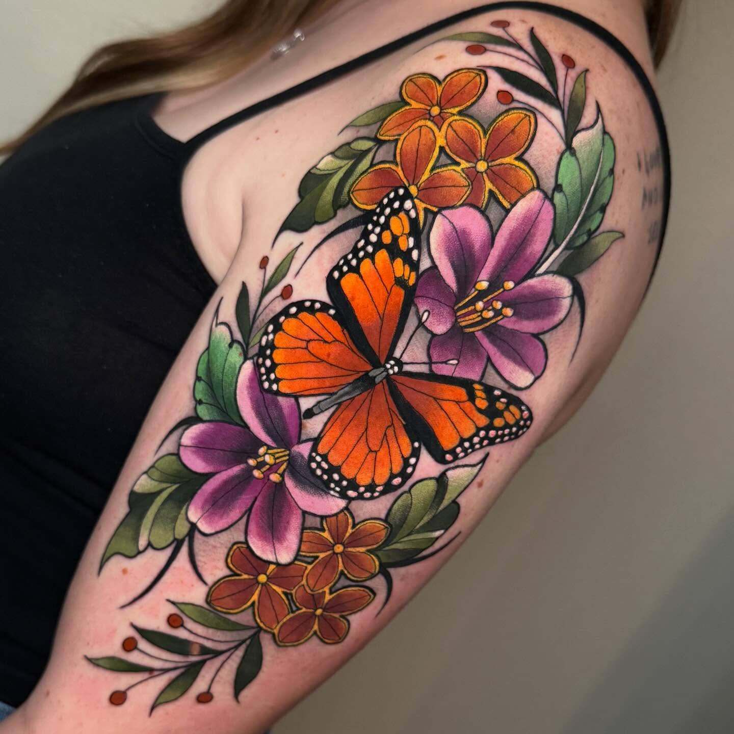 Tattoo by @aislynleigh — american_traditional, dotwork