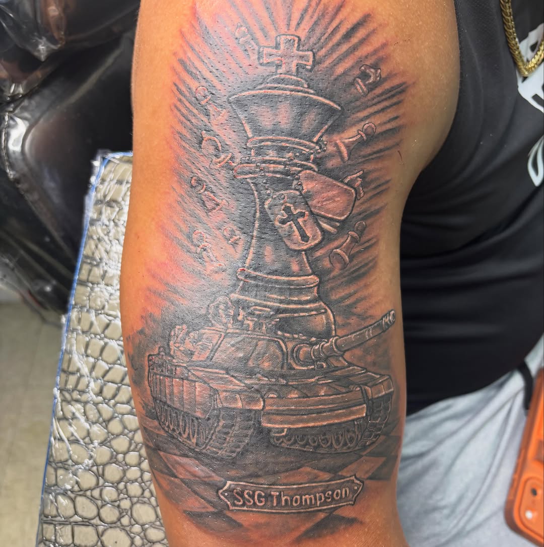 Tattoo by @wickedwill76 — realism, black_and_grey