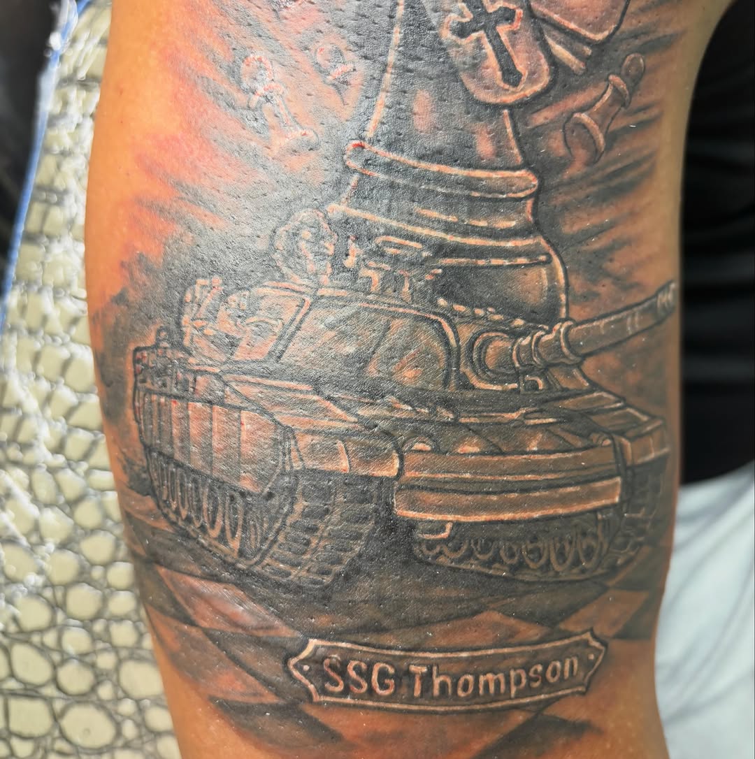 Tattoo by @wickedwill76 — black_and_grey, realism
