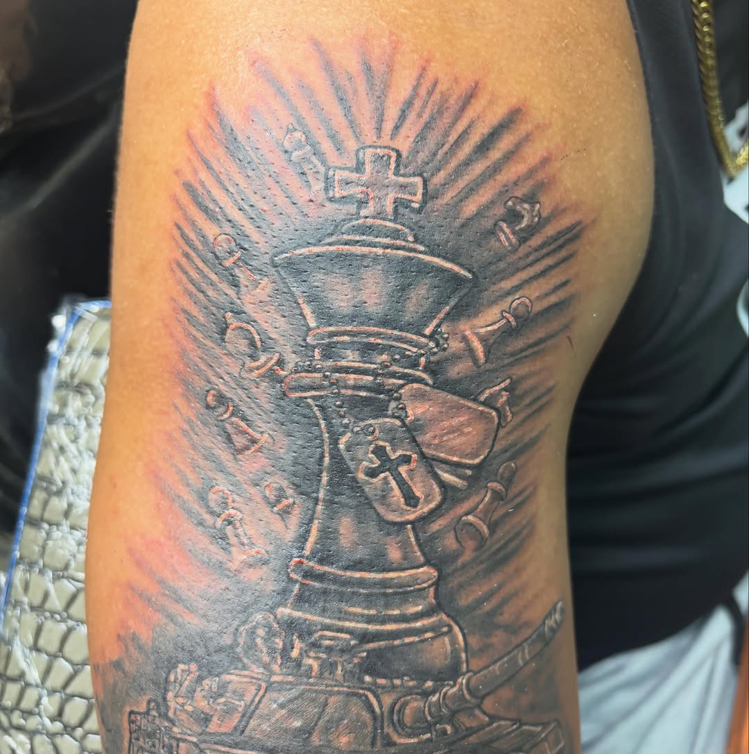 Tattoo by @wickedwill76 — black_and_grey, realism