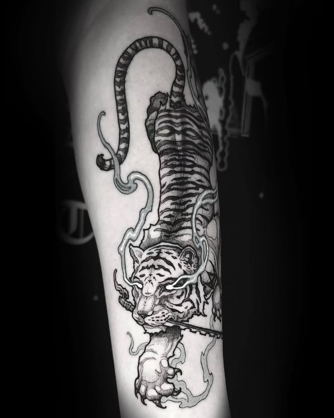 Tattoo by @inkeyestattoo — japanese_irezumi, black_and_grey