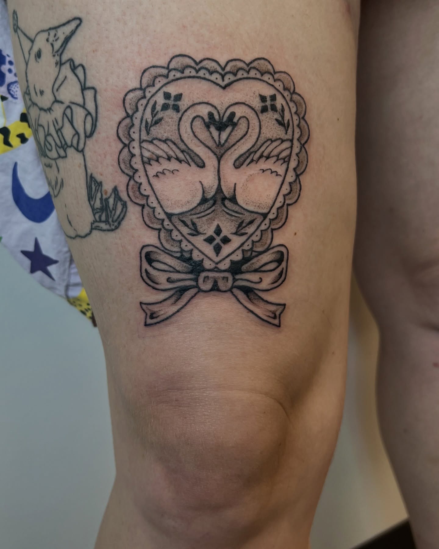 Tattoo by @rachelradiant — black_and_grey