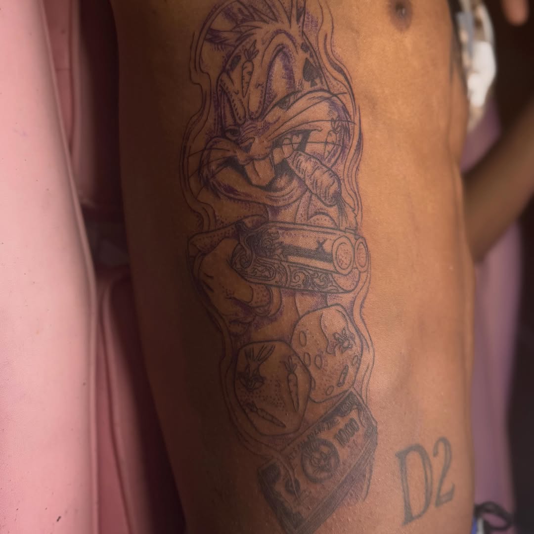 Tattoo by @santos.tattoos.official — new_school, trash_polka