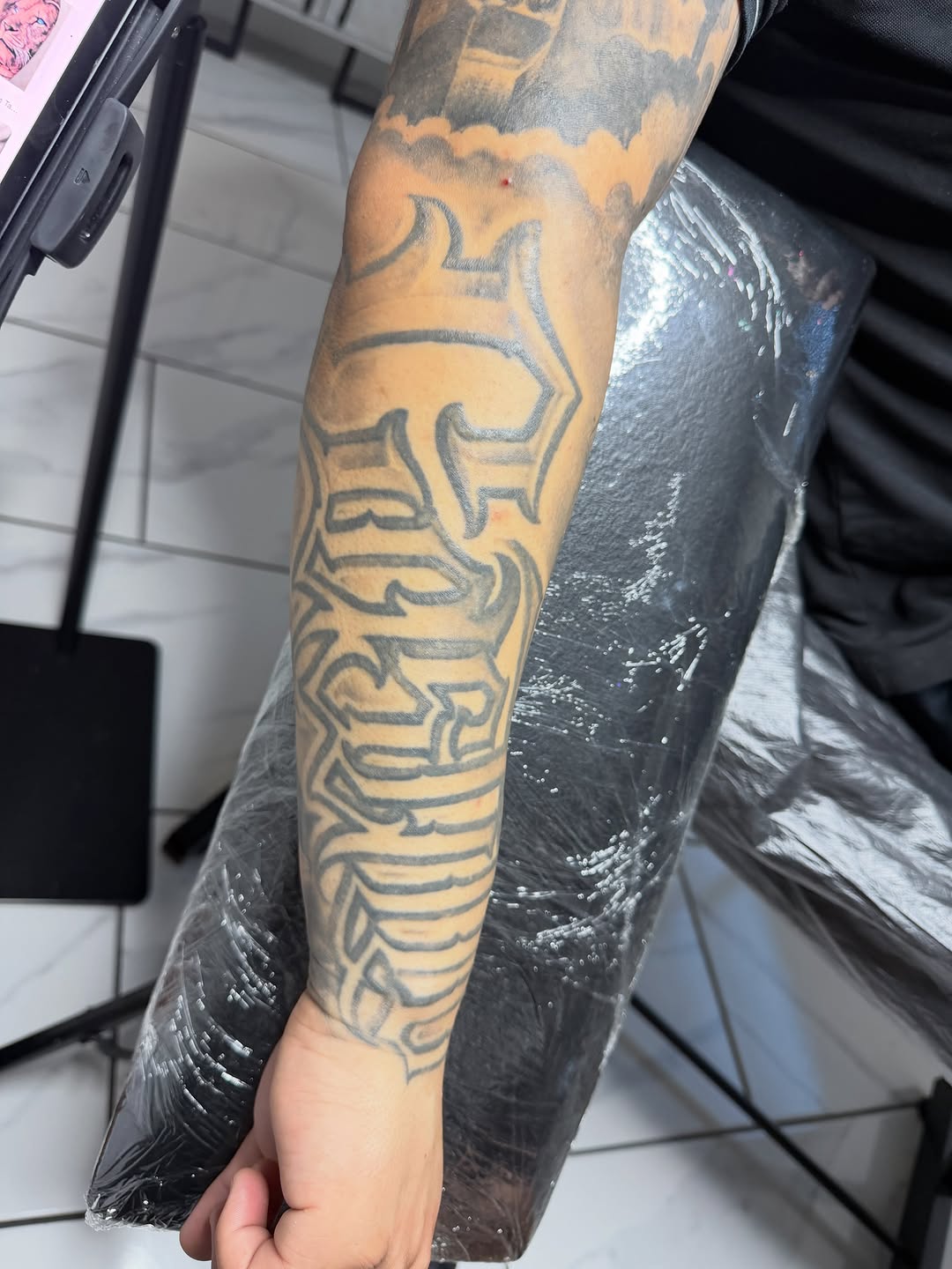Tattoo by @ag_inks — lettering_script, chicano