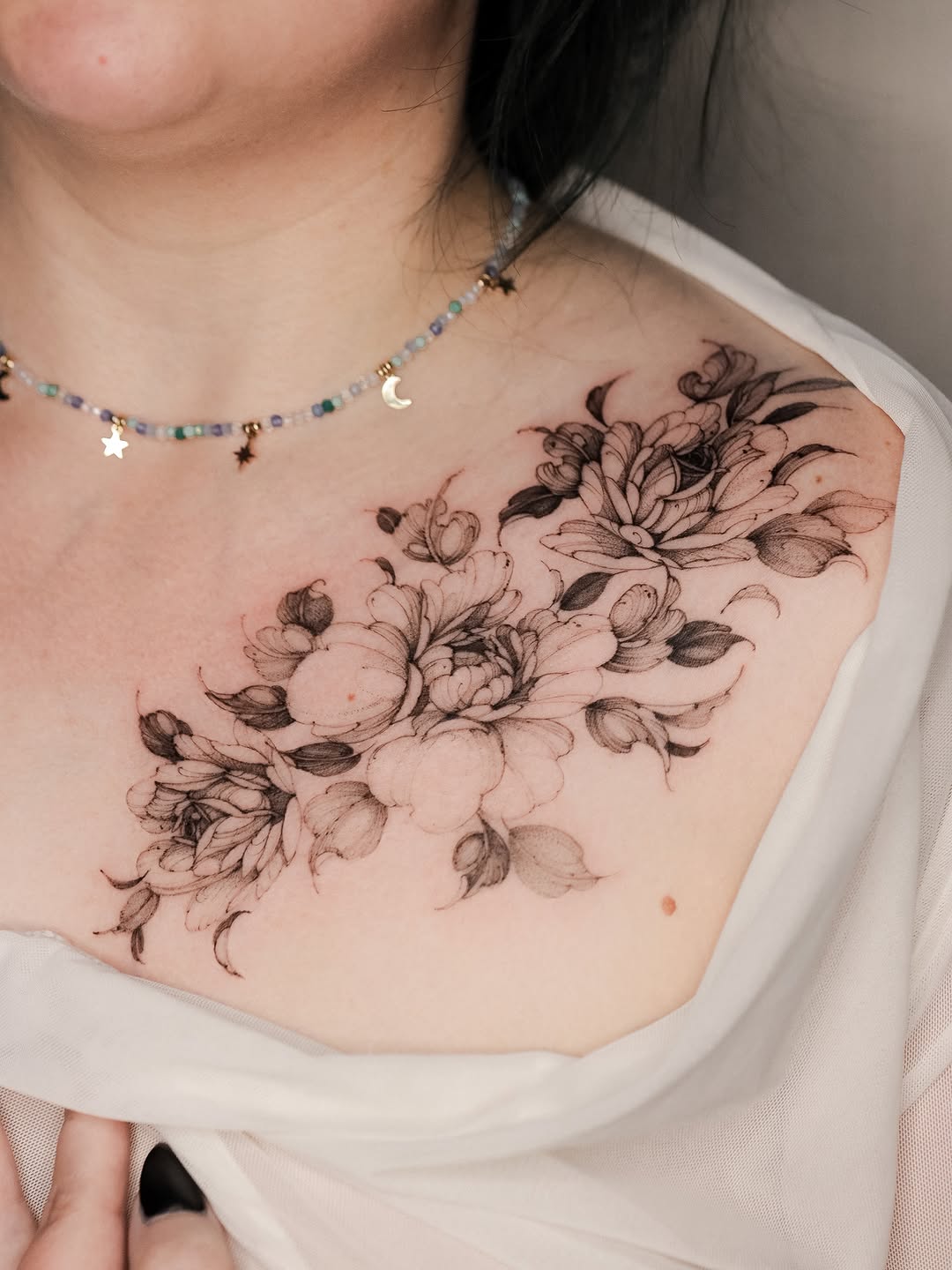 Tattoo by @merry_tattoo — fine_line, black_and_grey