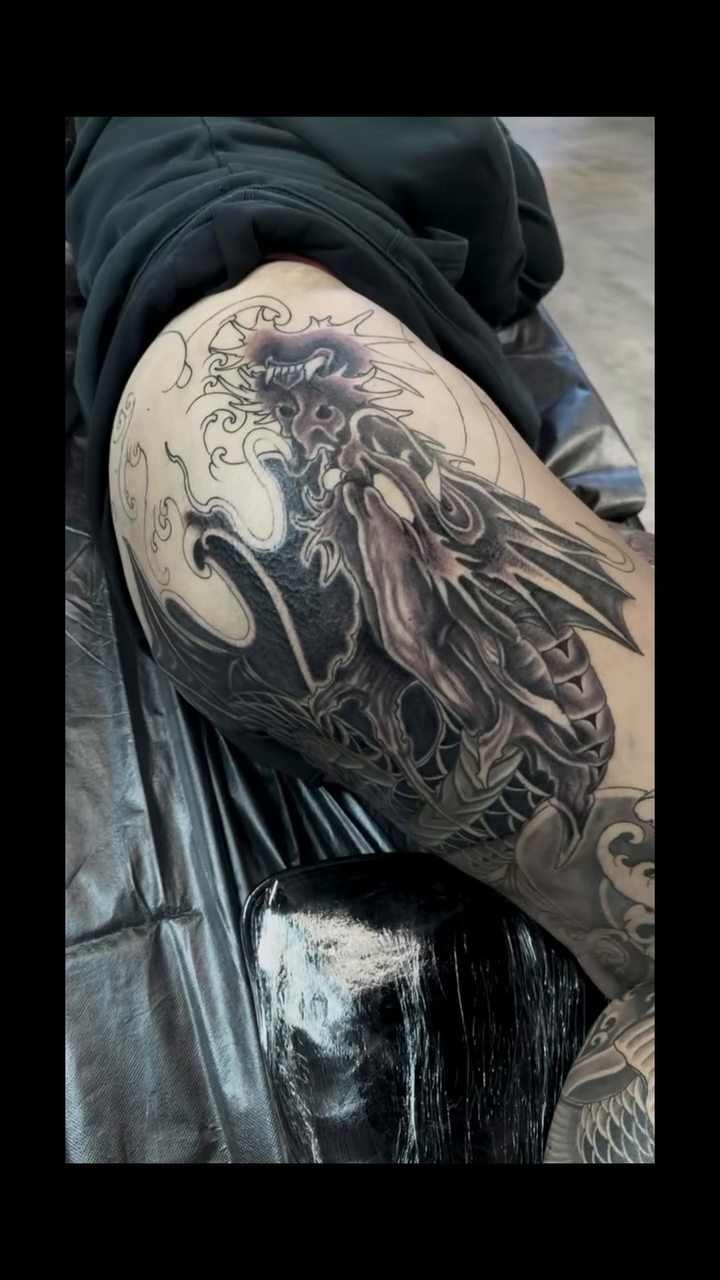 Tattoo by @dannyg_tatt2 — japanese_irezumi, black_and_grey