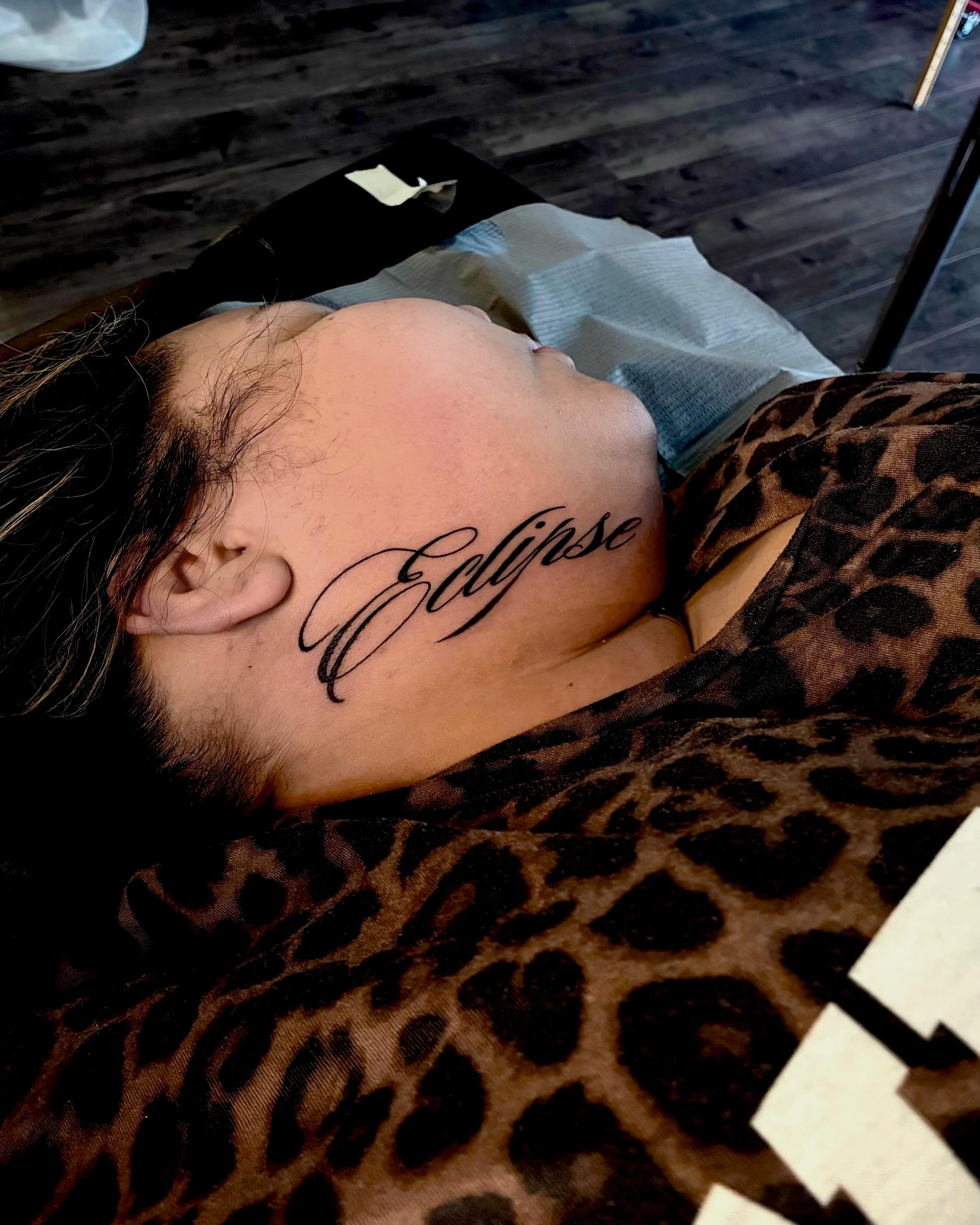 Tattoo by @smashyourboyy — lettering_script