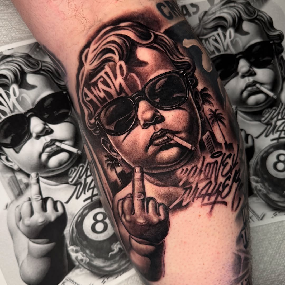 Tattoo by @nickcordovatattoos — realism, black_and_grey