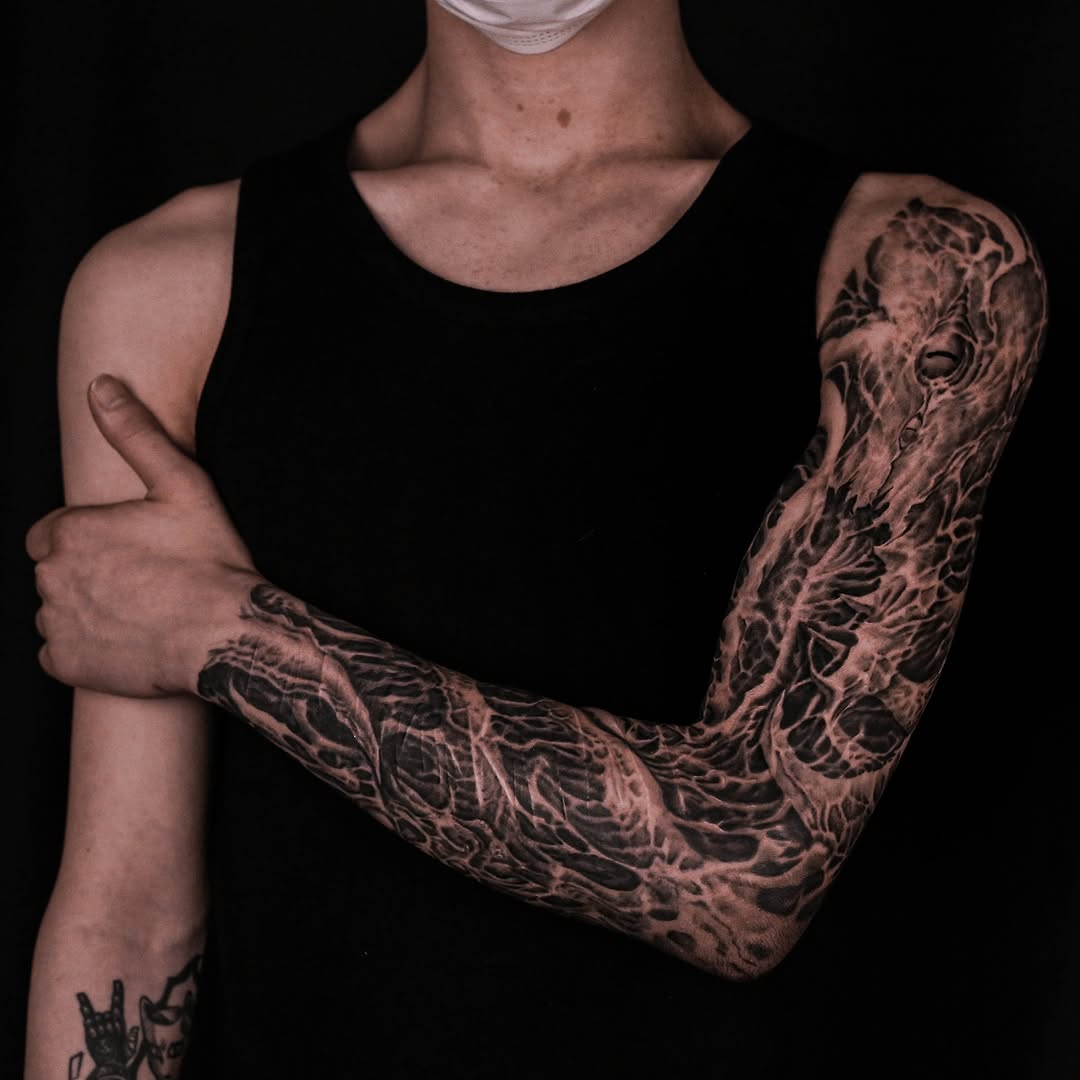 Tattoo by @99_blk — black_and_grey, realism