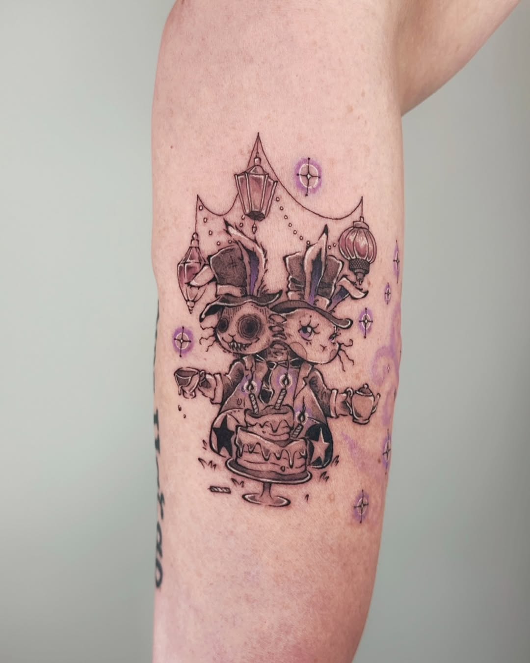 Tattoo by @lunarabbittattoo â illustrative, black_and_grey