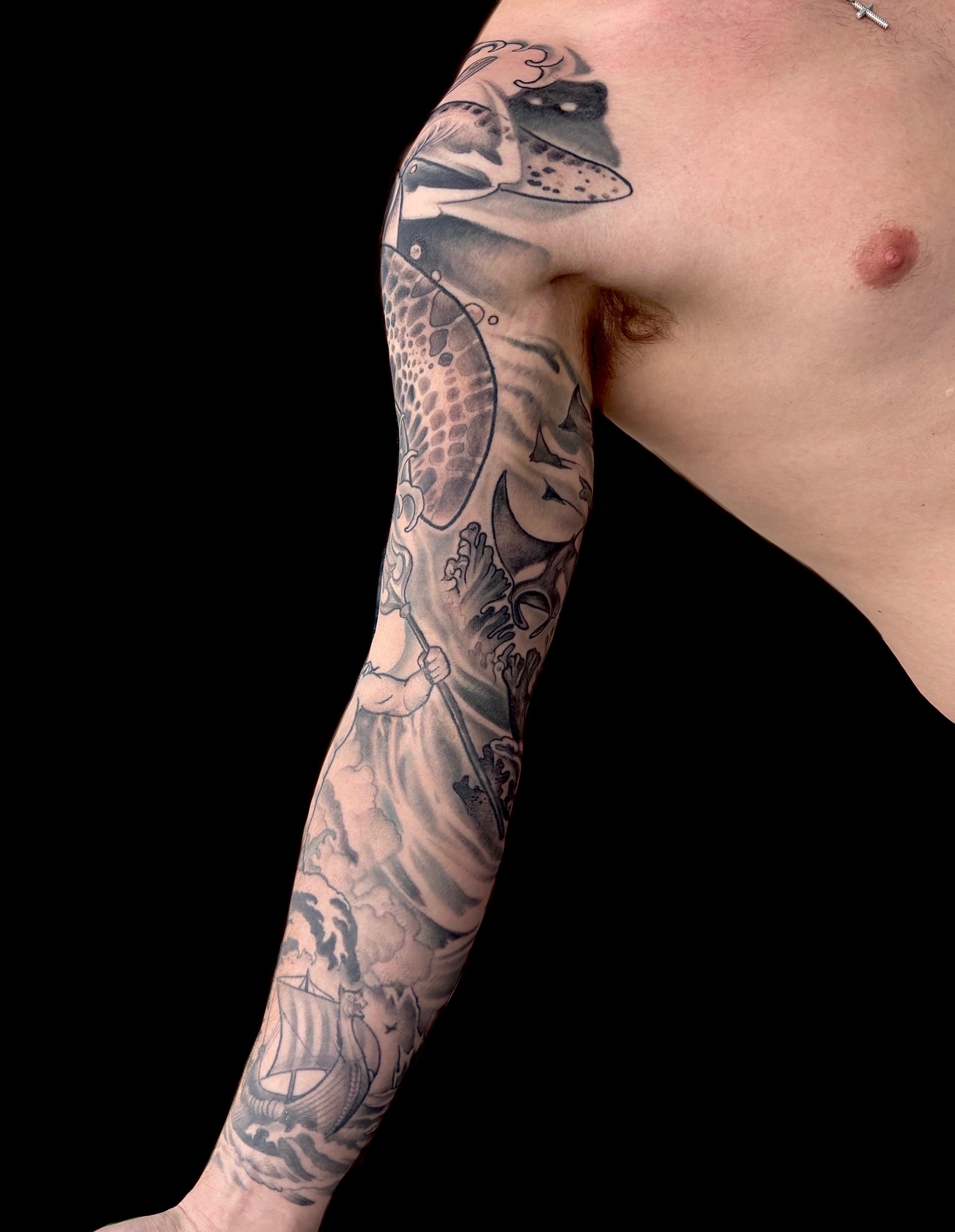 Tattoo by @tattoocoupdetat — black_and_grey