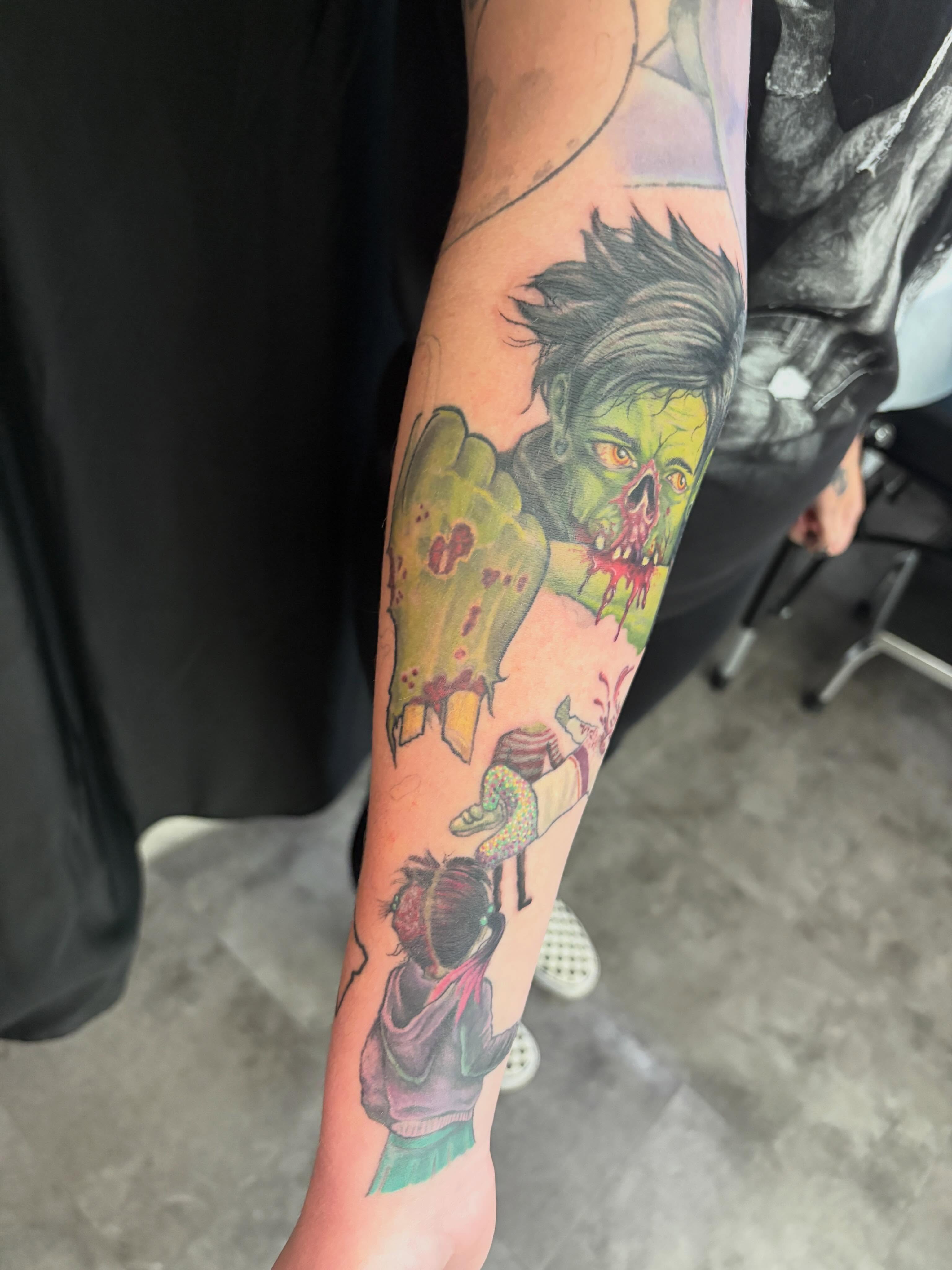 Tattoo by @thea_tattoos — dotwork, realism