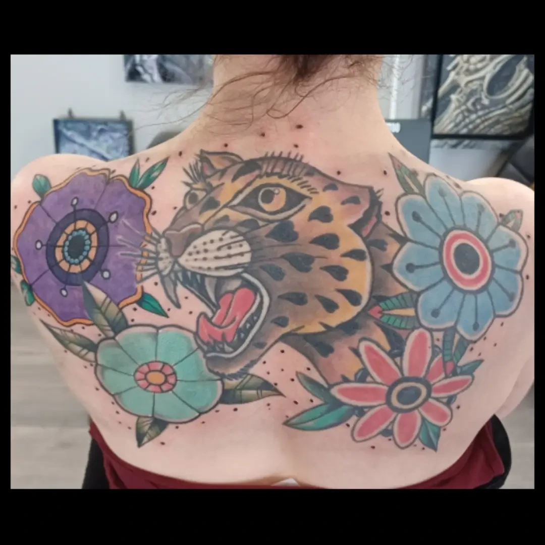 Tattoo by @nathanbauerart — american_traditional, dotwork