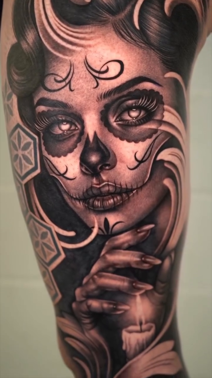 Tattoo by @anareyestattoos โ black_and_grey, realism