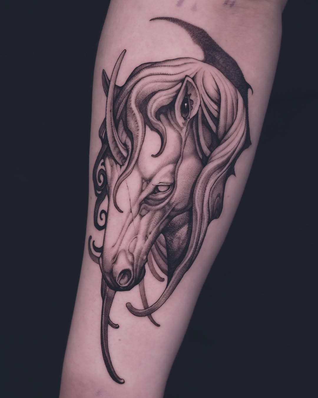 Tattoo by @9rukim — black_and_grey, realism