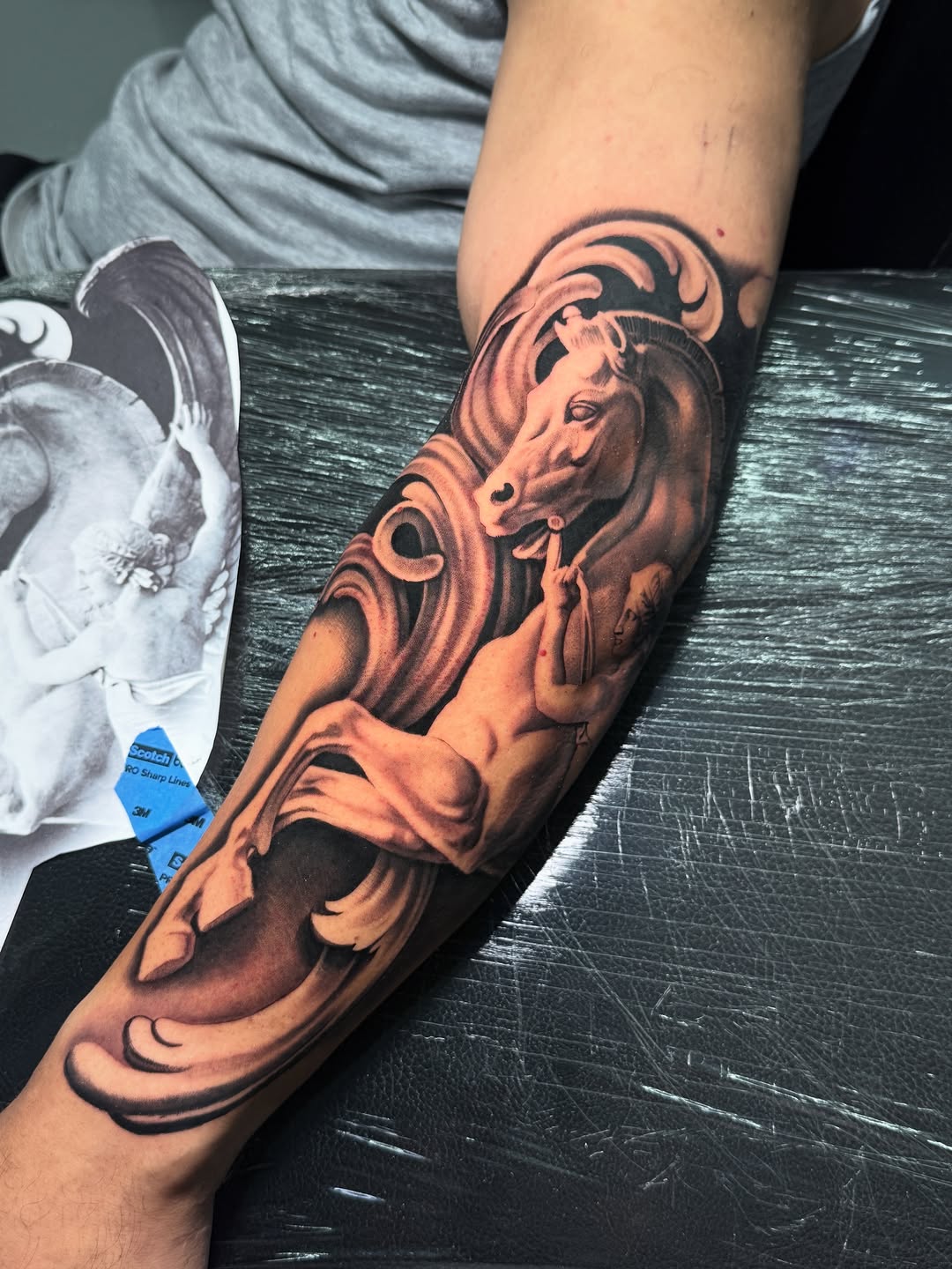 Tattoo by @gionastarace_tattoo — realism, black_and_grey