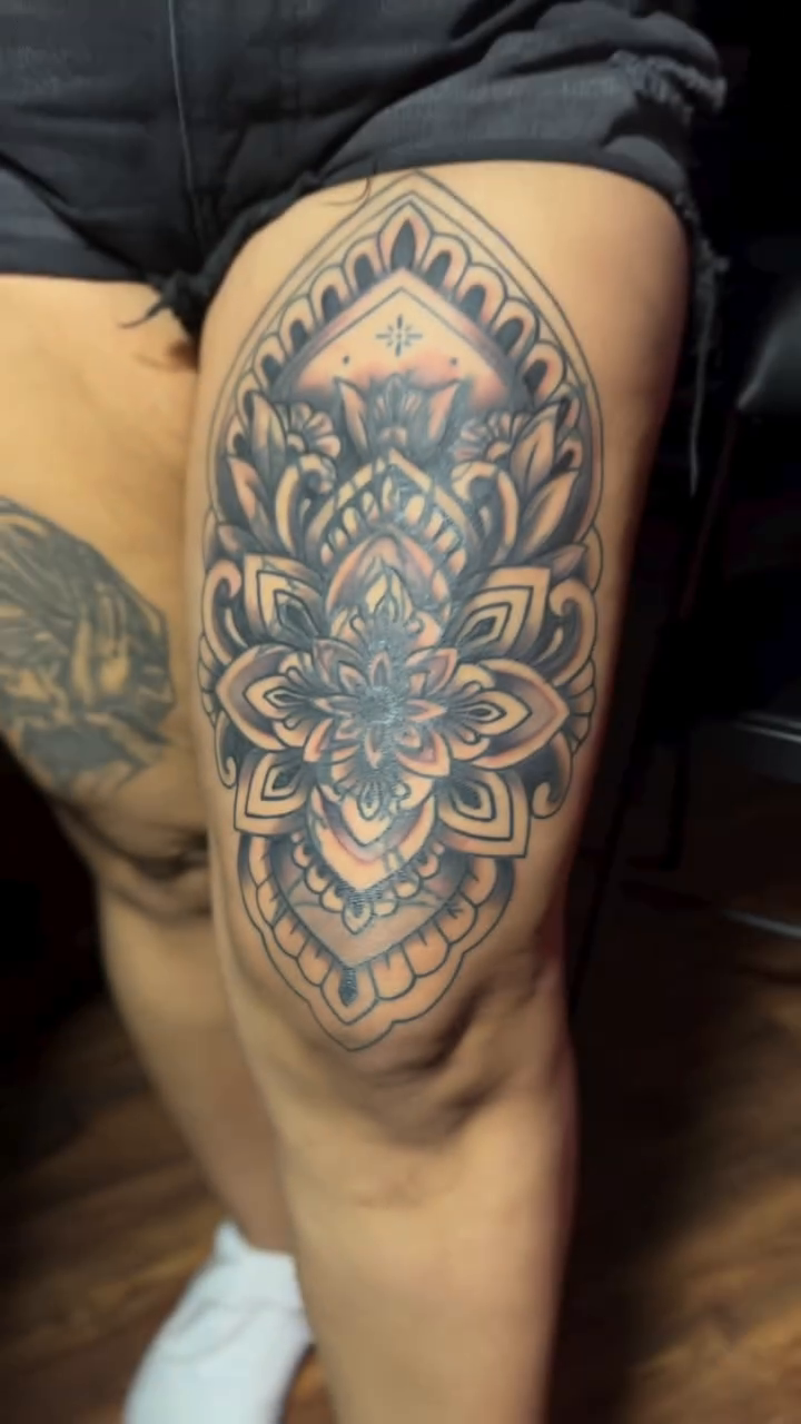 Mandala geometric tattoo by Eli Flores