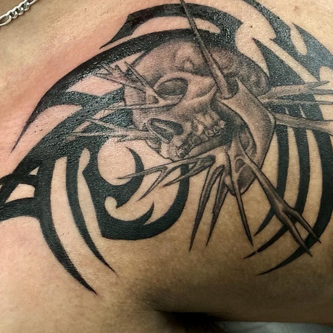 Tattoo by @babydolltats โ black_and_grey, tribal