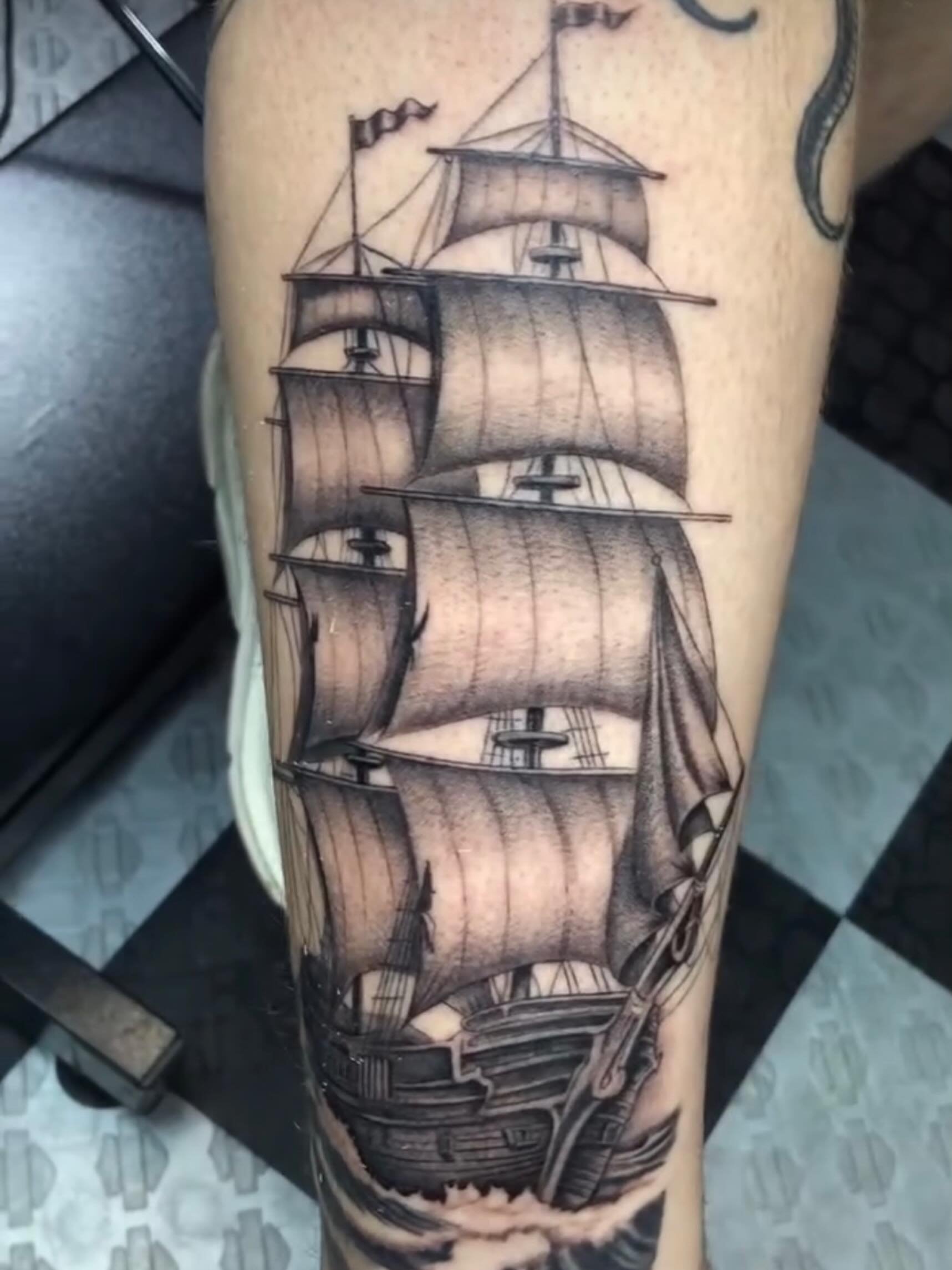Tattoo by @inkandpainttattoo — black_and_grey, realism