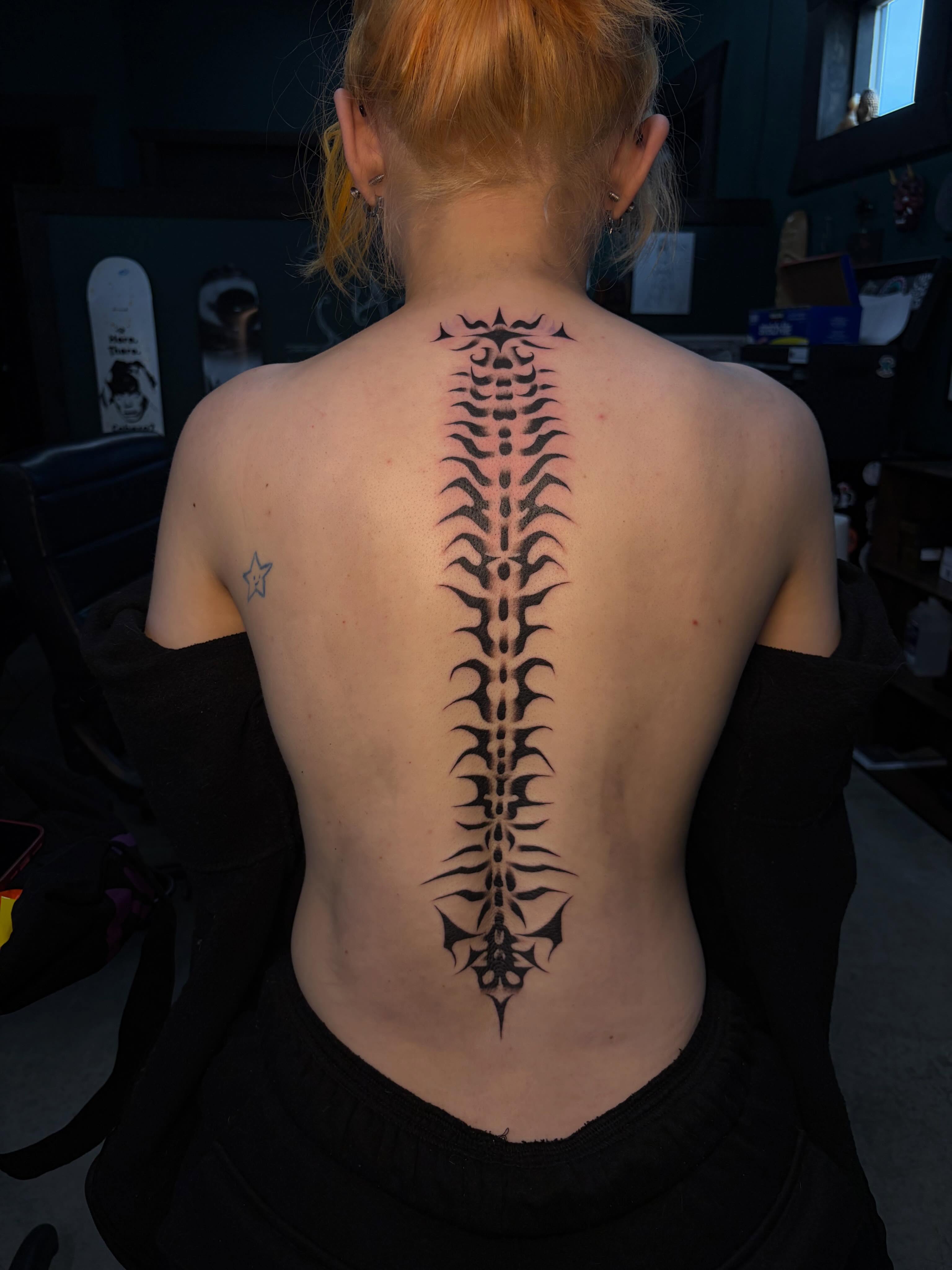 Tattoo by @sexyratpotion — tribal