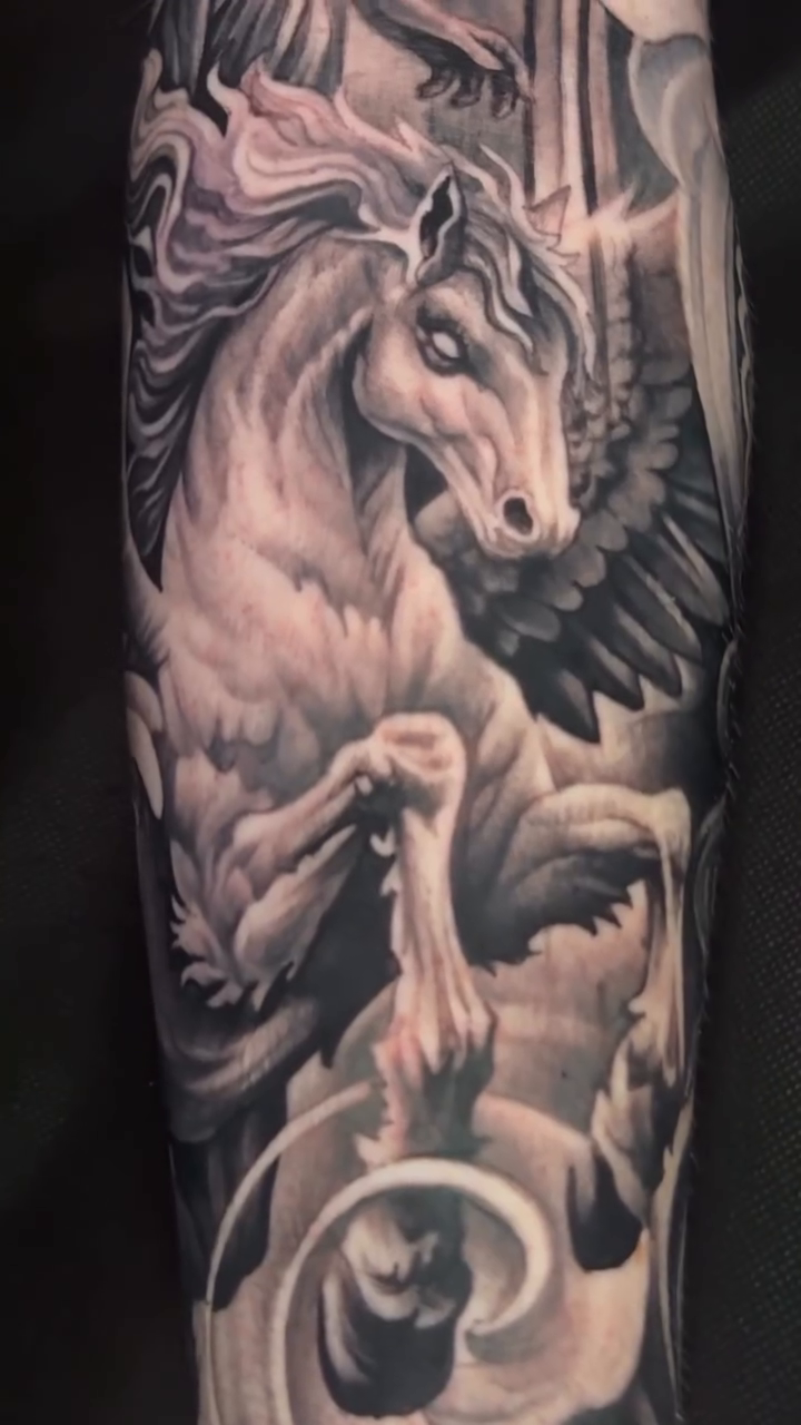 Tattoo by @carnerotattooartist — realism, black_and_grey