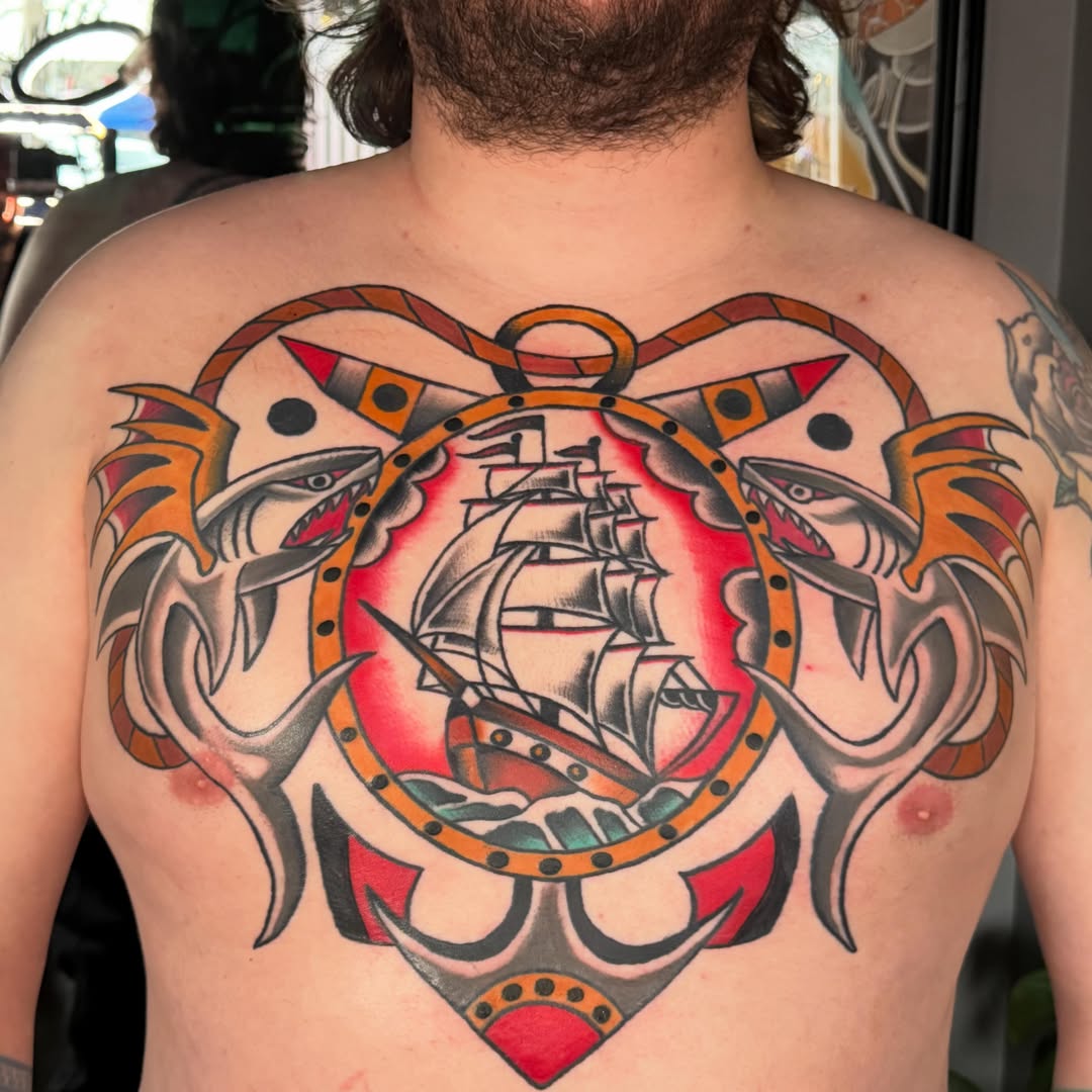 Tattoo by @b_hanika_ — american_traditional, geometric