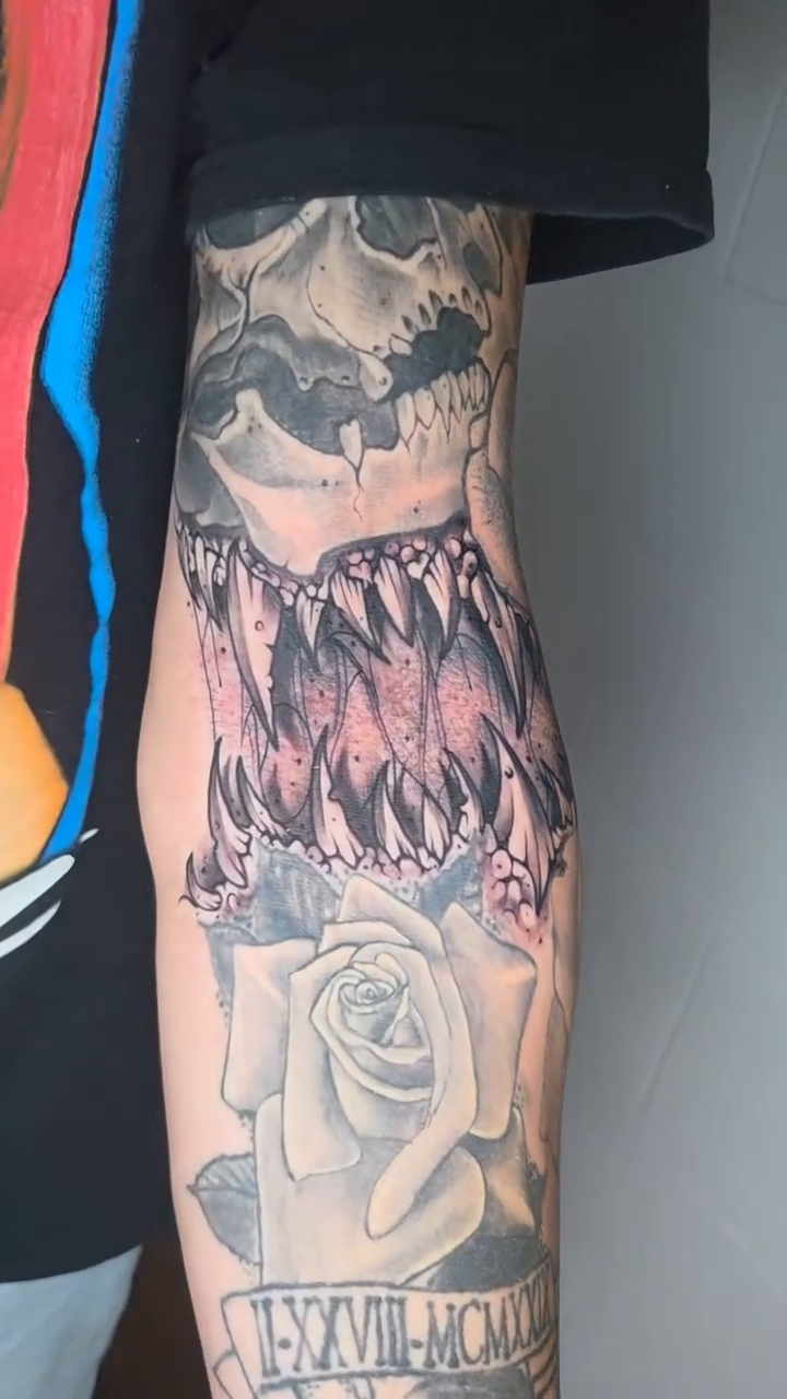 Tattoo by @geo_does_art — black_and_grey, realism