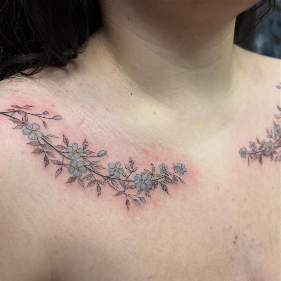 Tattoo by @jennyyyyflores โ fine_line, watercolor