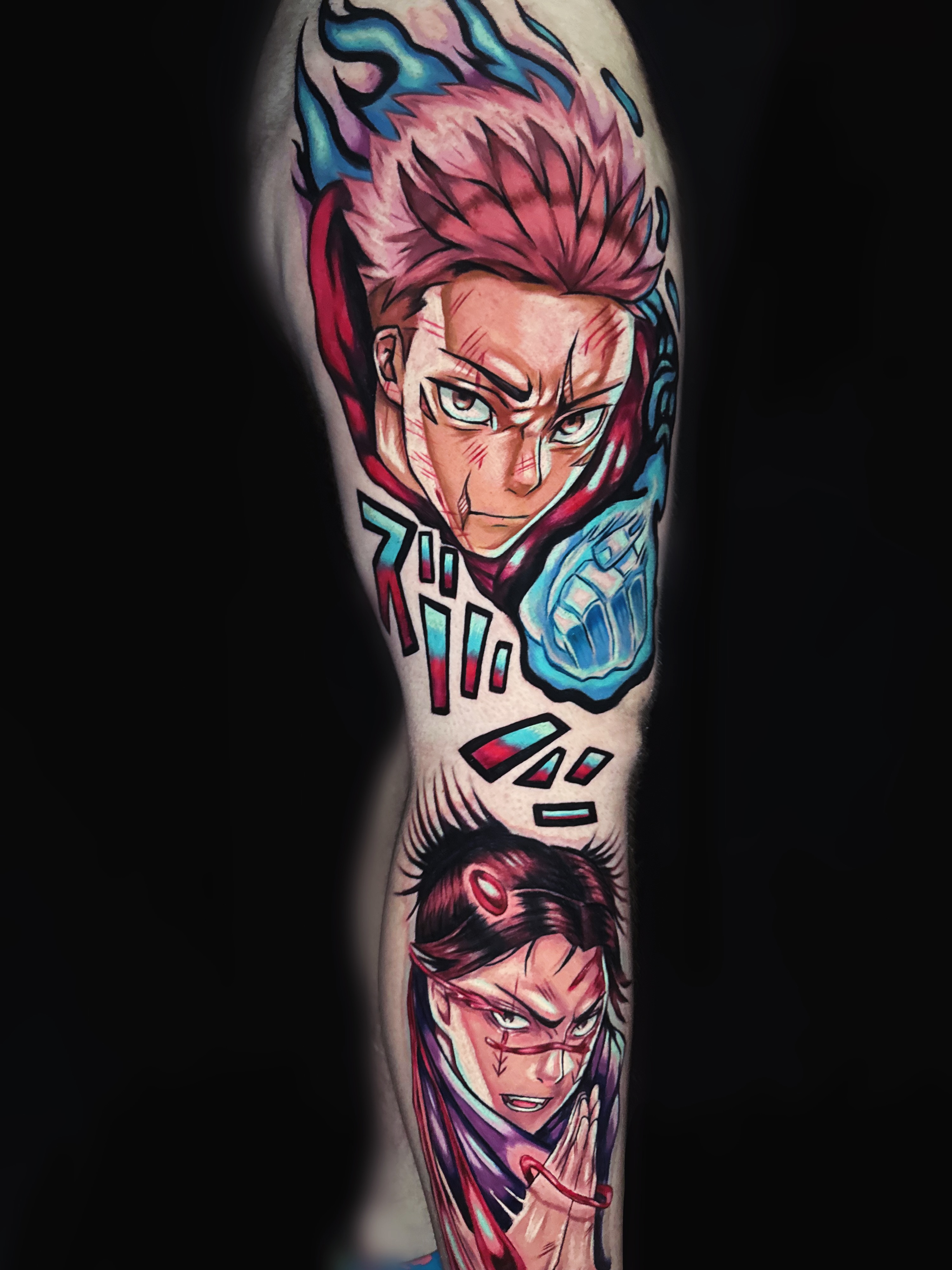 Anime characters anime tattoo on the forearm by Shushe ๐จ๐ด