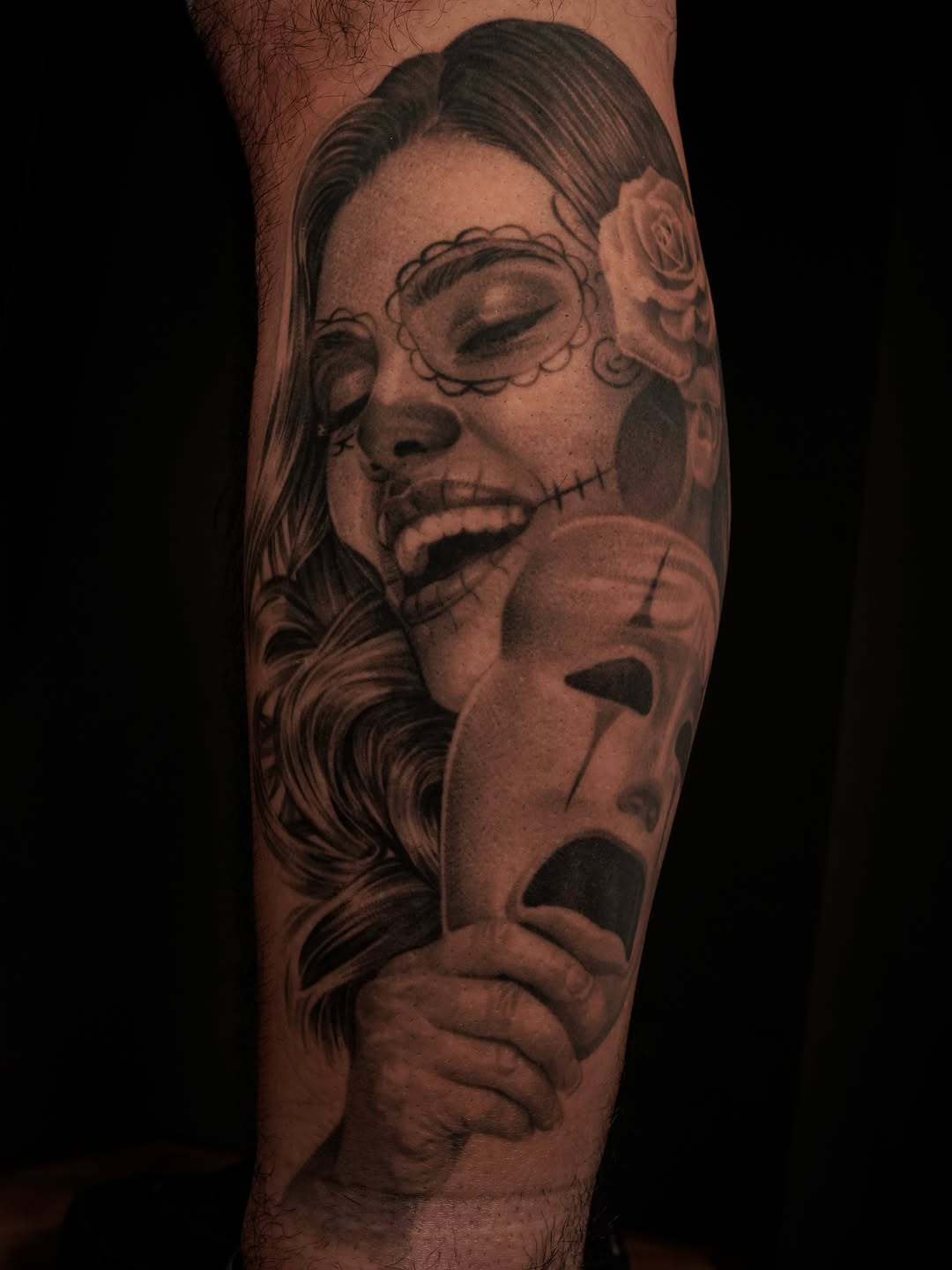 Tattoo by @hrndz_brian — realism, black_and_grey
