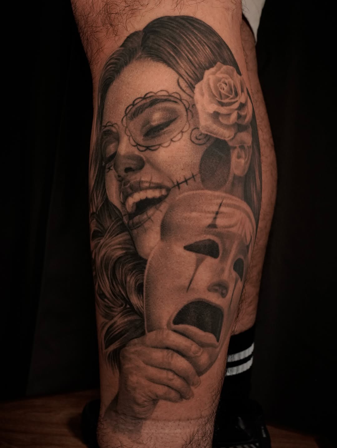 Tattoo by @hrndz_brian — realism, black_and_grey