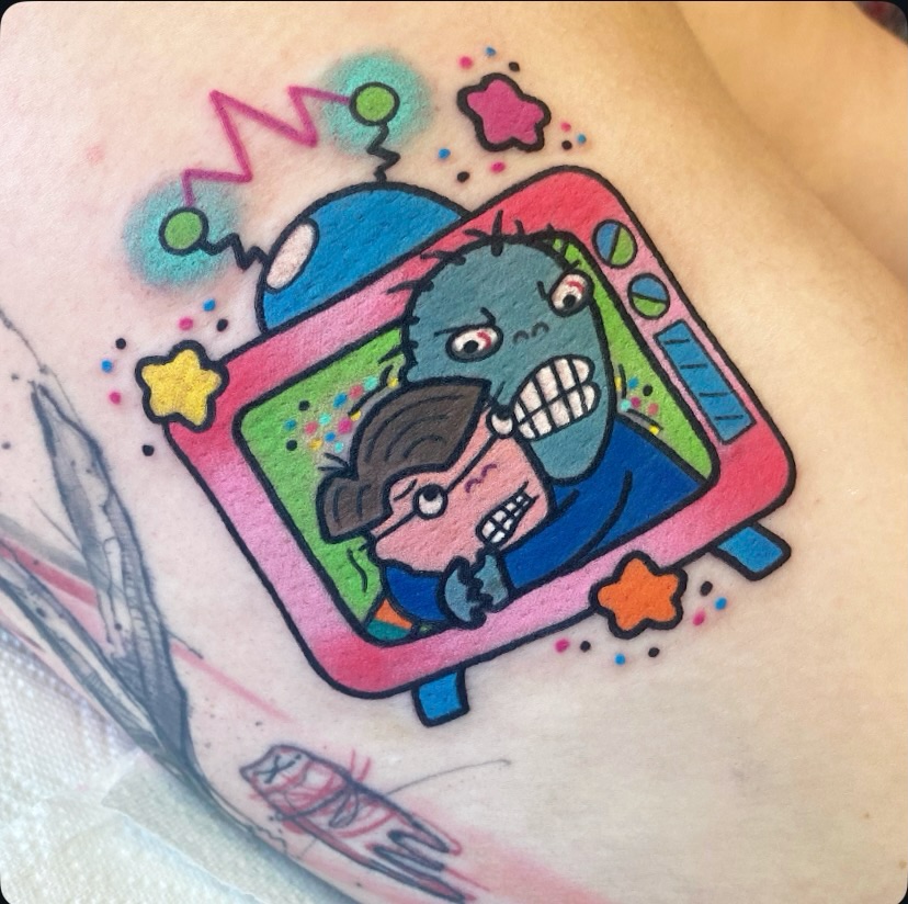 Tattoo by @roxyrydertattoo — dotwork, illustrative