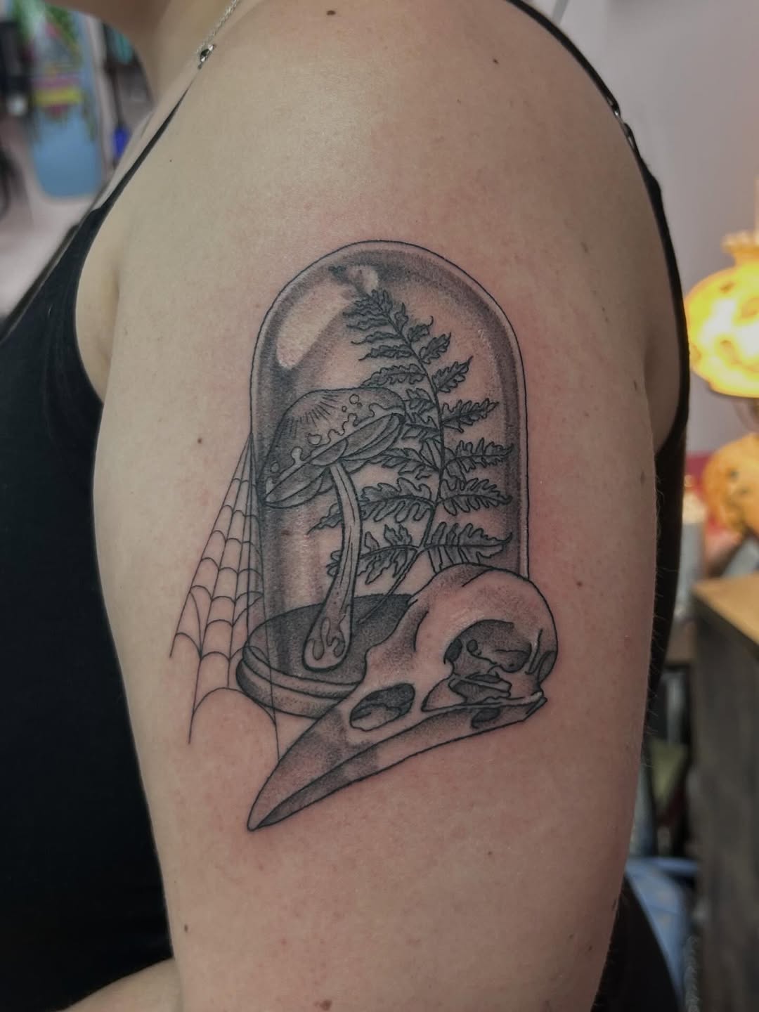 Surrealism tattoo on the shoulder by Red✨, Gansevoort, New York