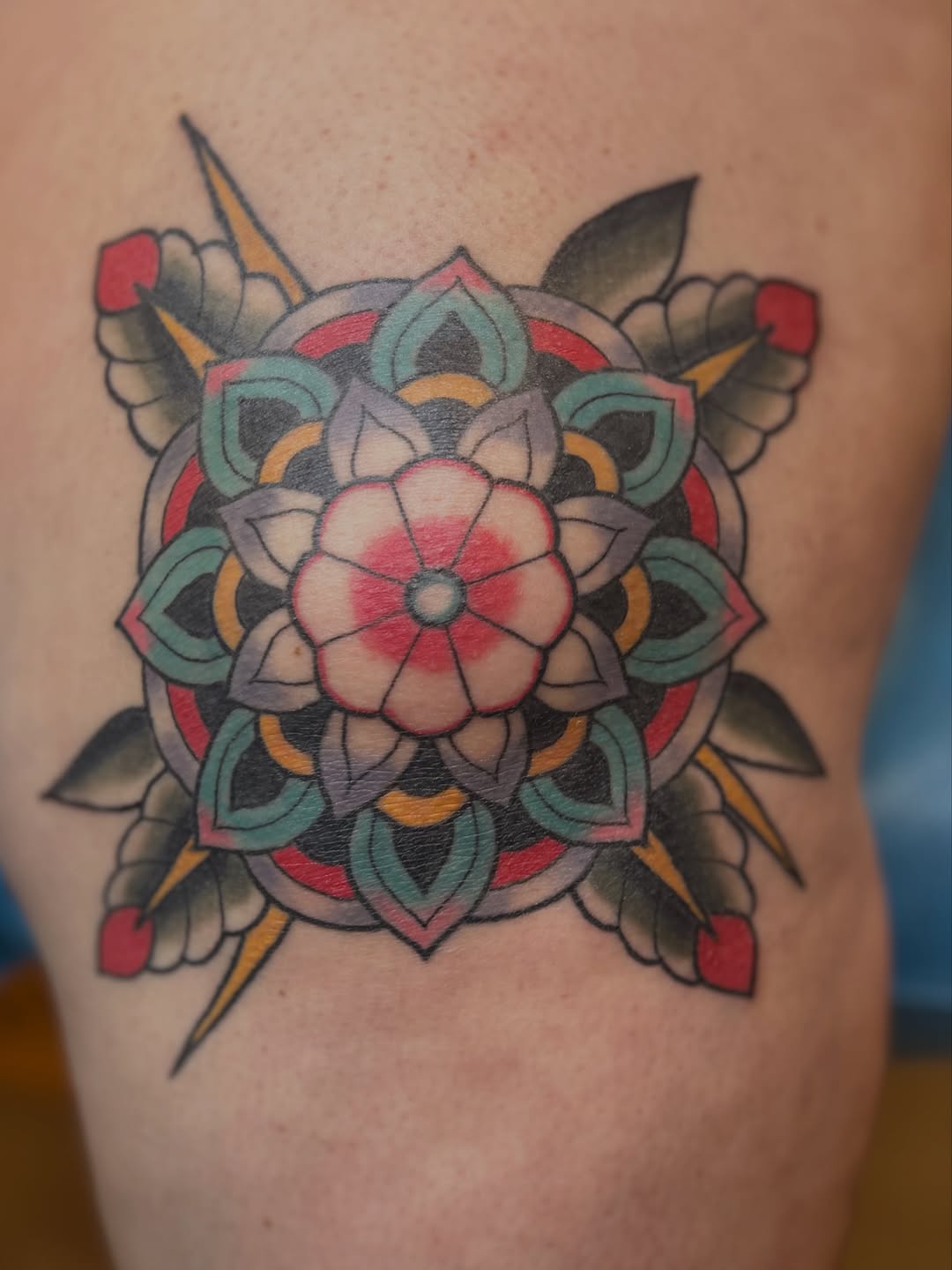 Tattoo by @alexfannintattoos — american_traditional, geometric