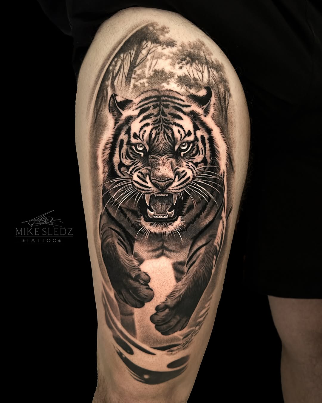 Tattoo by @mikesledz — realism, black_and_grey