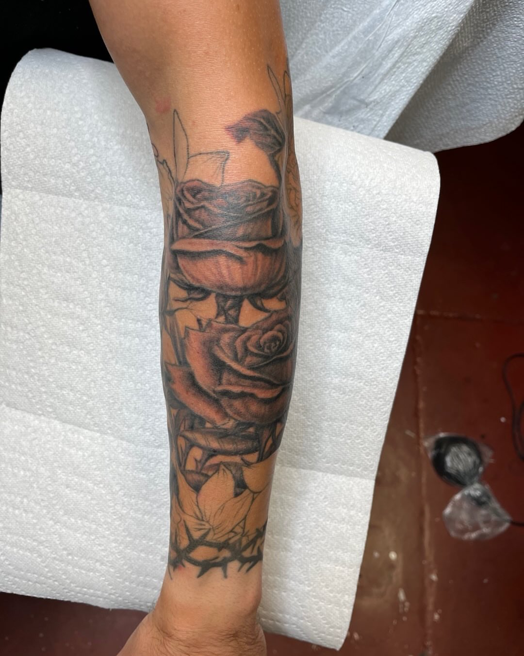Tattoo by @vectordoe — black_and_grey