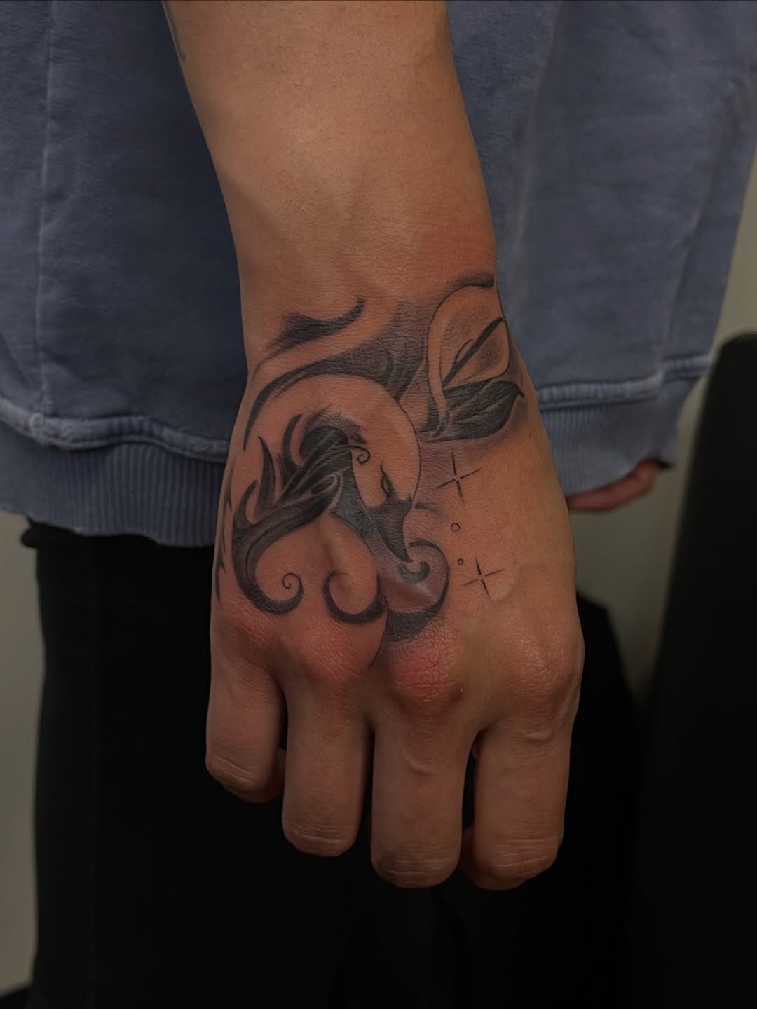 Tattoo by @iamelvistattoo — black_and_grey, ornamental