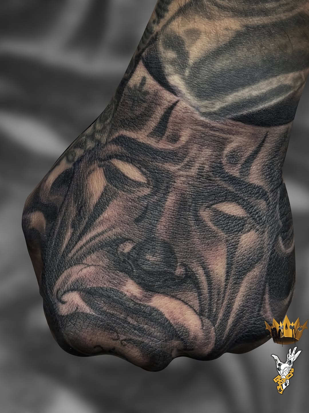 Tattoo by @iamelvistattoo — black_and_grey, realism